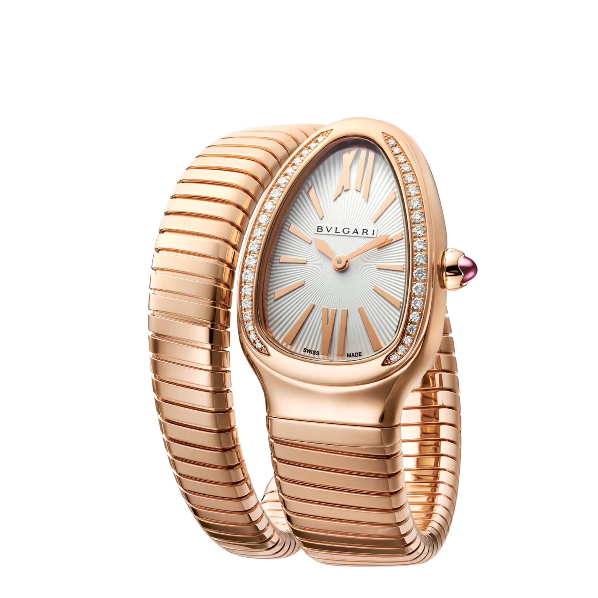 Serpenti Tubogas Rose Gold Diamond Silver Dial 35mm Product Image 2