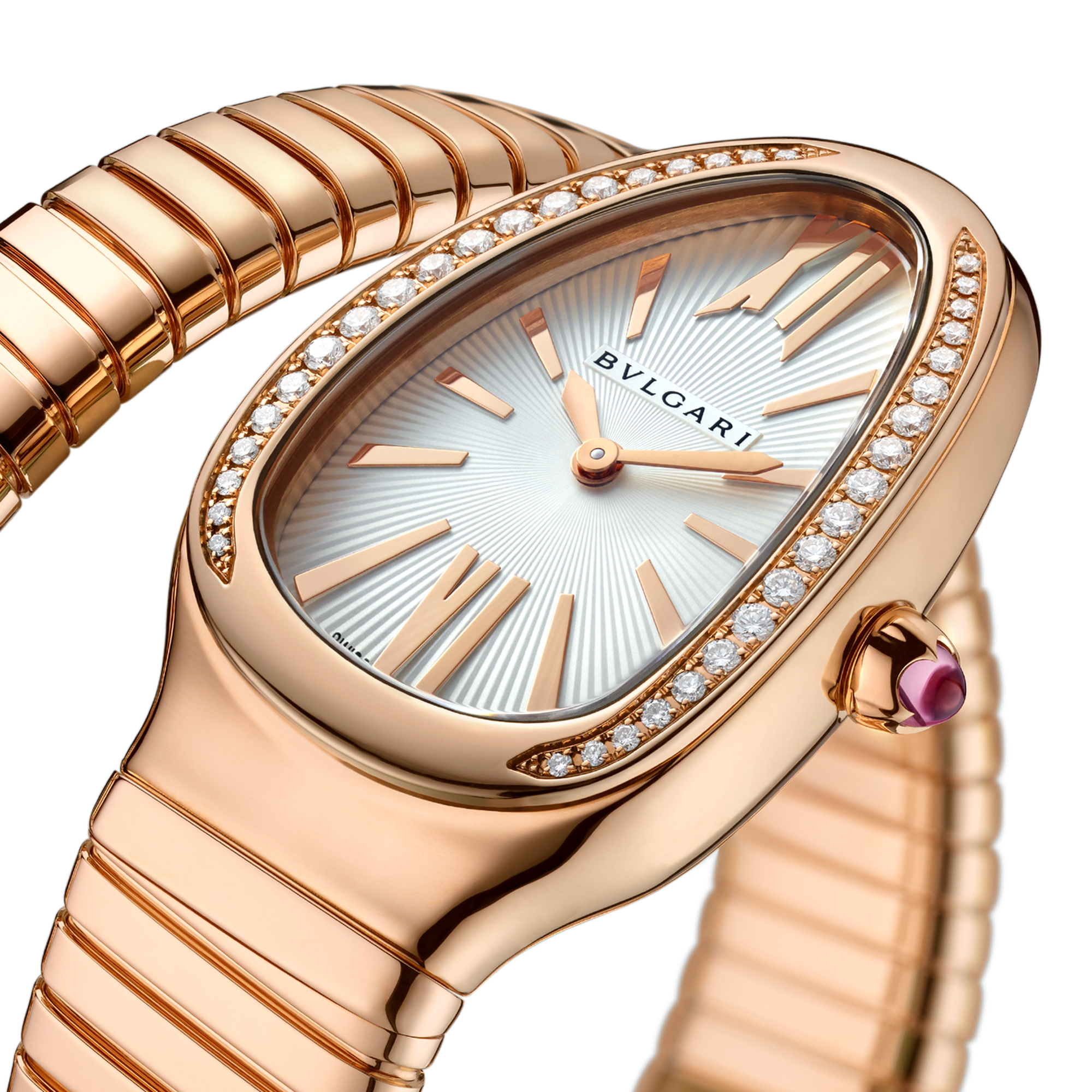 Serpenti Tubogas Rose Gold Diamond Silver Dial 35mm Product Image 3