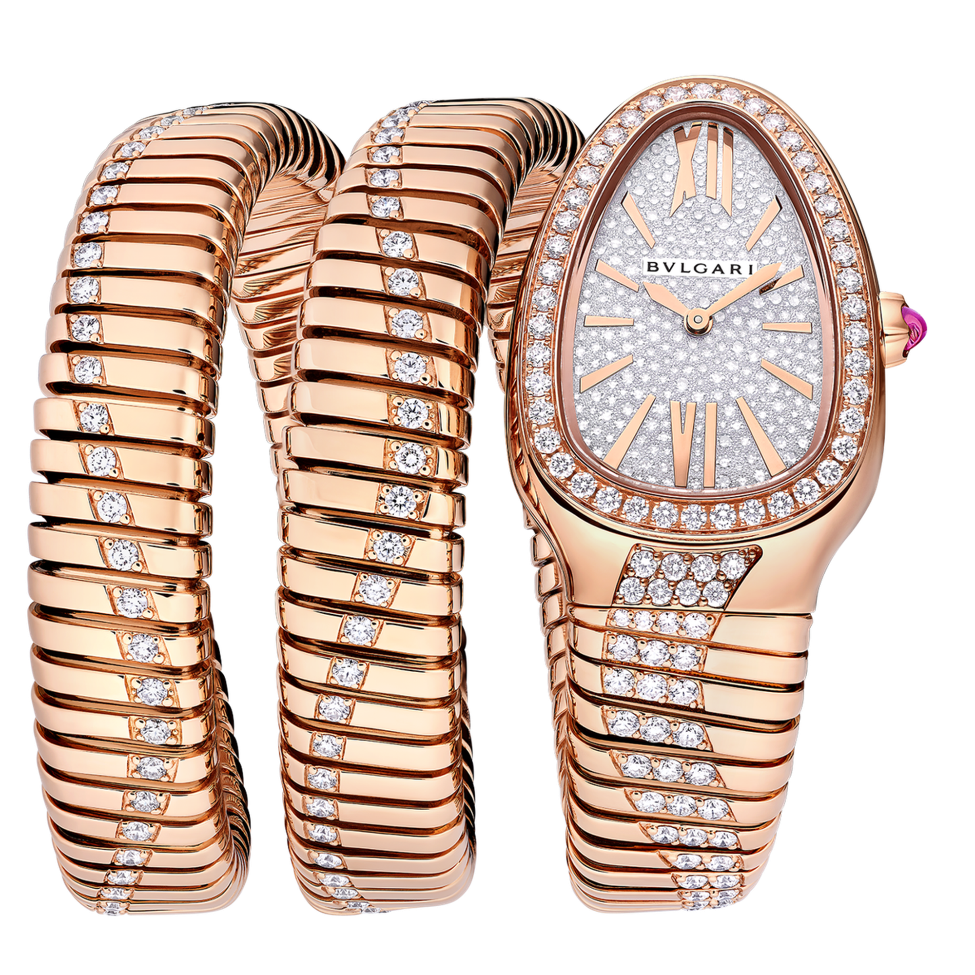 Serpenti Tubogas Rose Gold Diamond Pave Dial 35mm Product Image 1