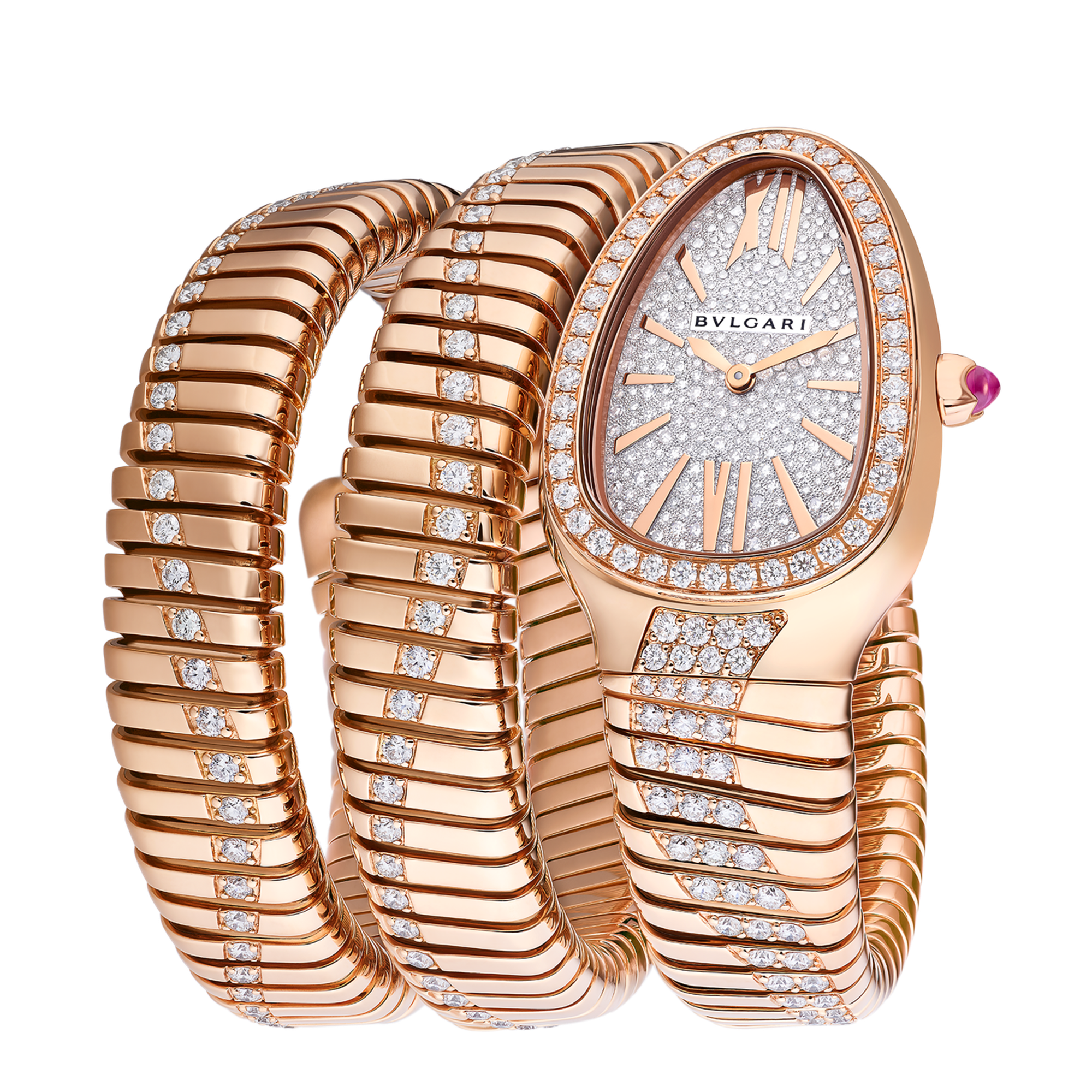 Serpenti Tubogas Rose Gold Diamond Pave Dial 35mm Product Image 3