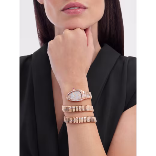 Serpenti Tubogas Rose Gold Diamond Pave Dial 35mm Product Image 4