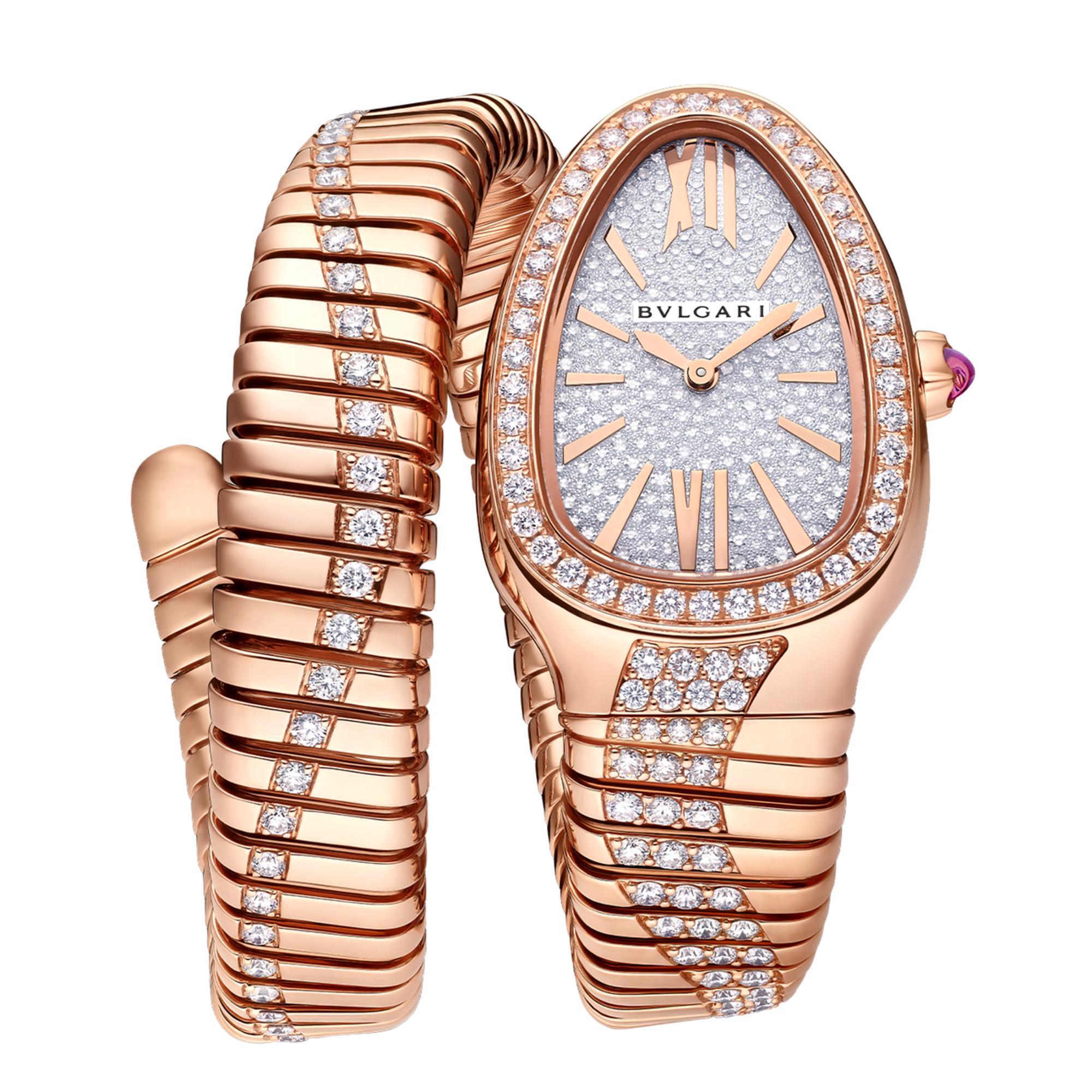 Serpenti Tubogas Rose Gold Diamond Pave Dial 35mm Product Image 1