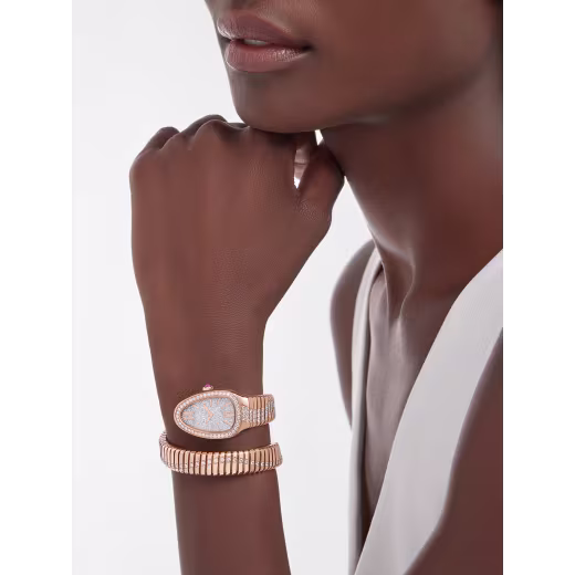 Serpenti Tubogas Rose Gold Diamond Pave Dial 35mm Product Image 4