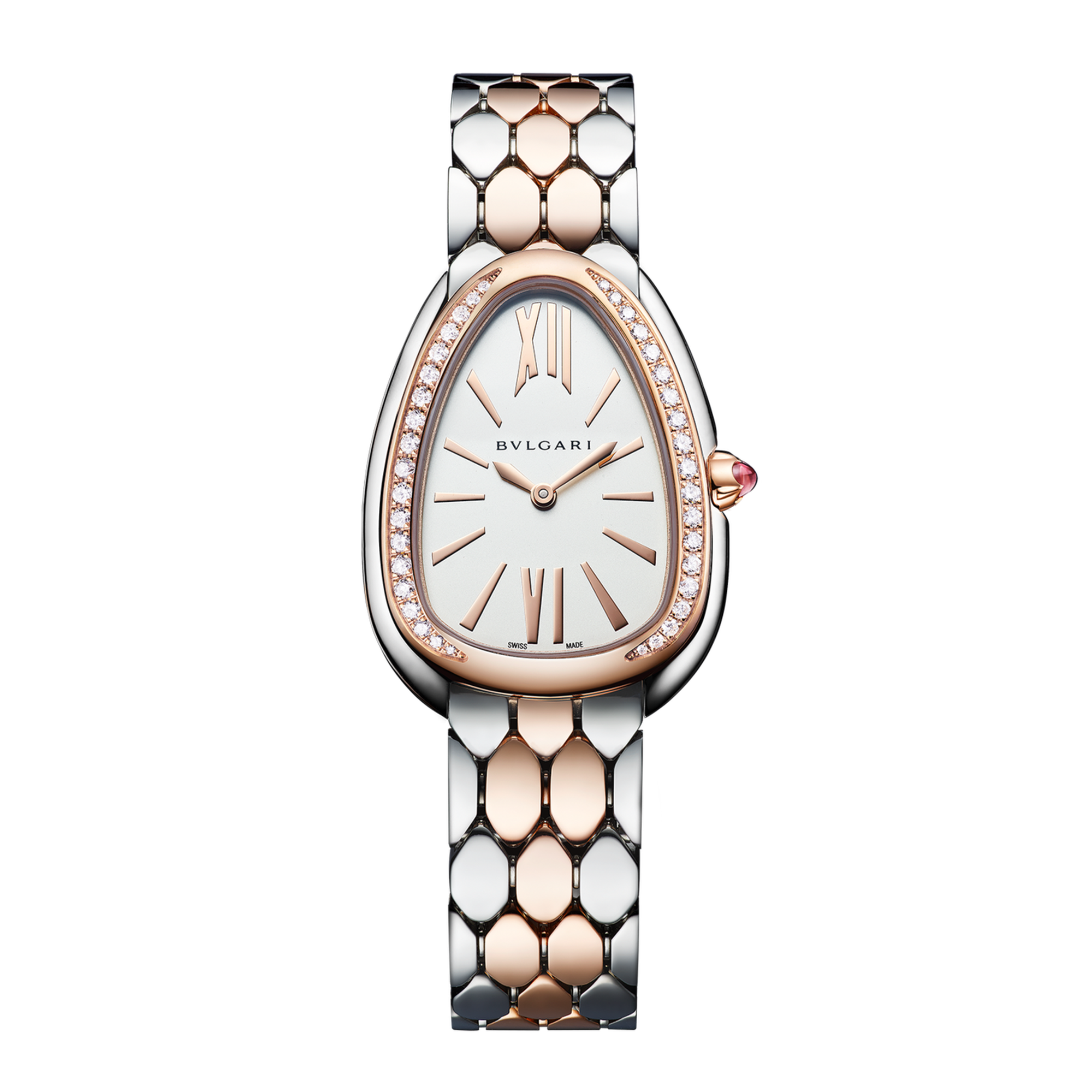 Serpenti Seduttori Rose Gold & Steel Diamond White Dial 33mm Product Image 1