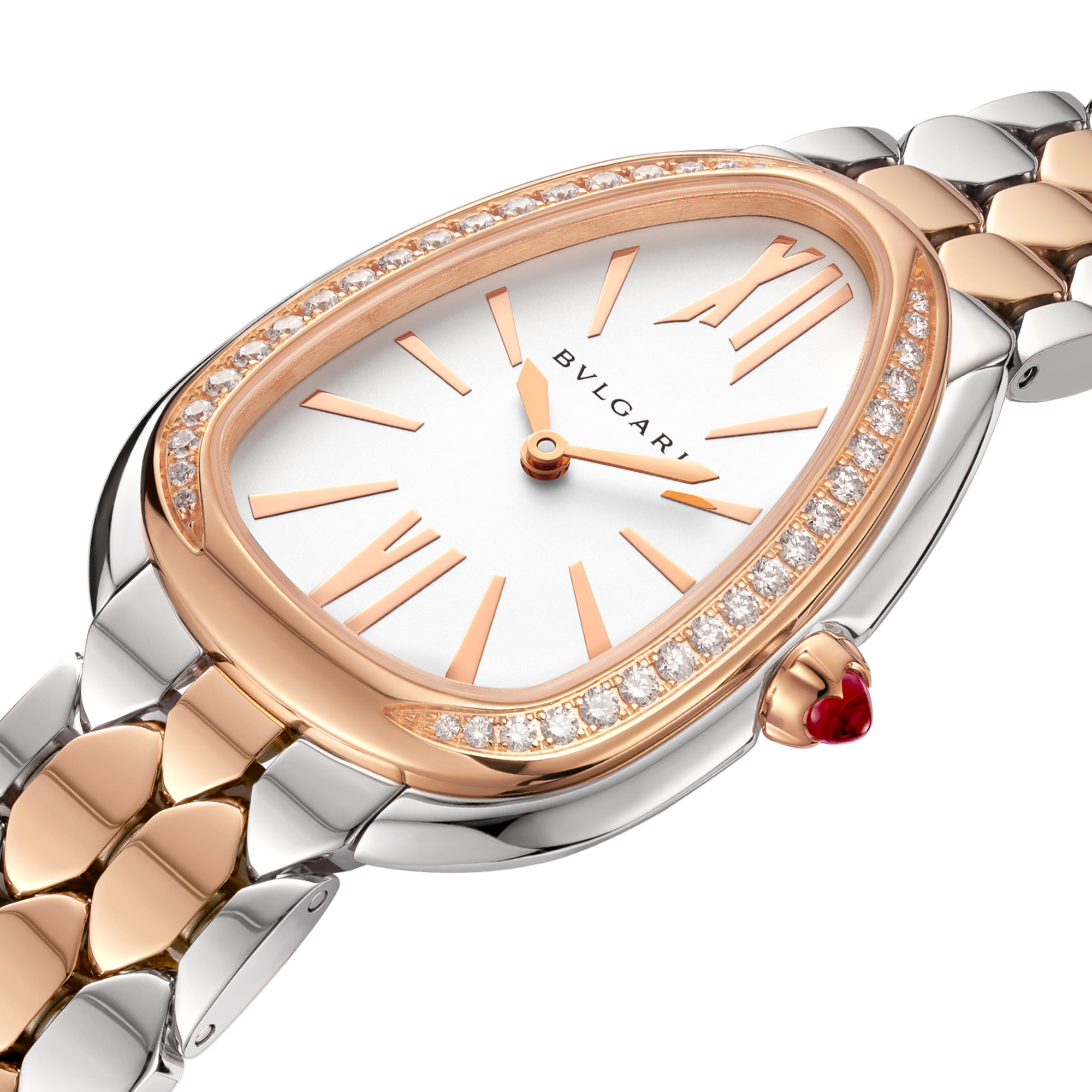 Serpenti Seduttori Rose Gold & Steel Diamond White Dial 33mm Product Image 2
