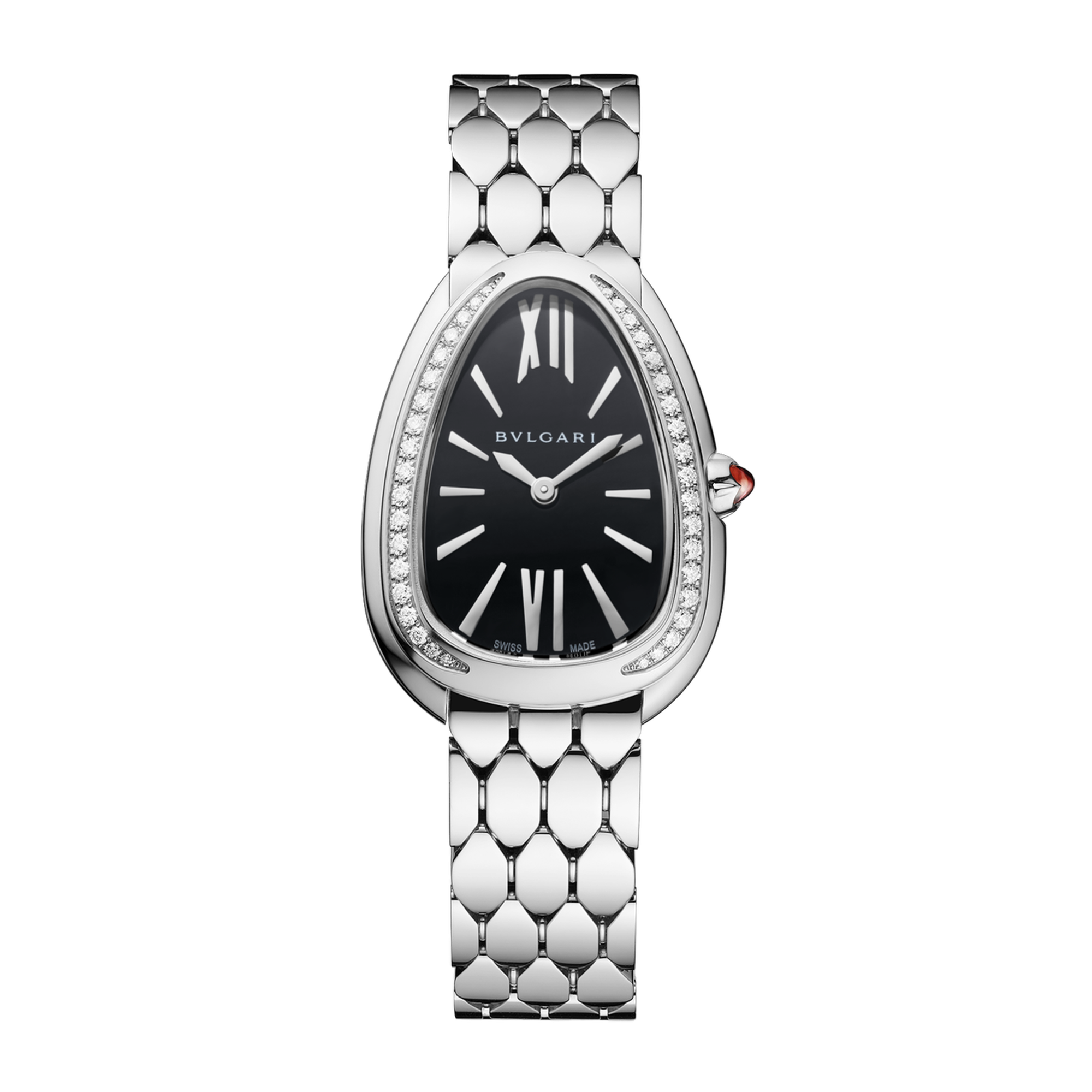 Serpenti Seduttori Steel Diamond Black Dial 33mm Product Image 1