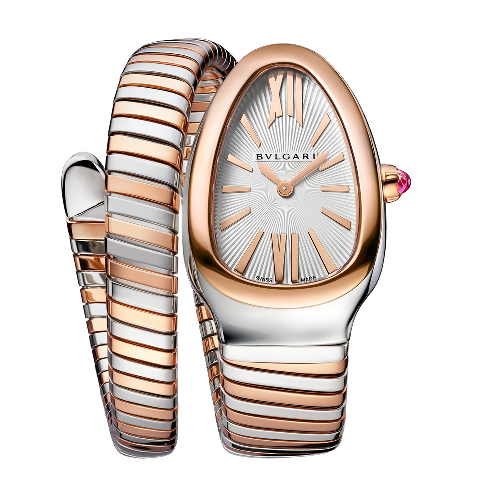 Serpenti Tubogas Rose Gold & Steel White Dial 35mm Product Image 1