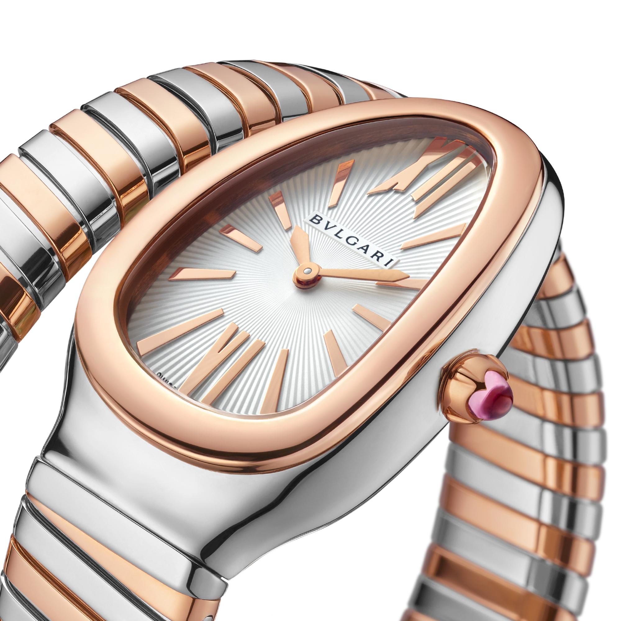 Serpenti Tubogas Rose Gold & Steel White Dial 35mm Product Image 2