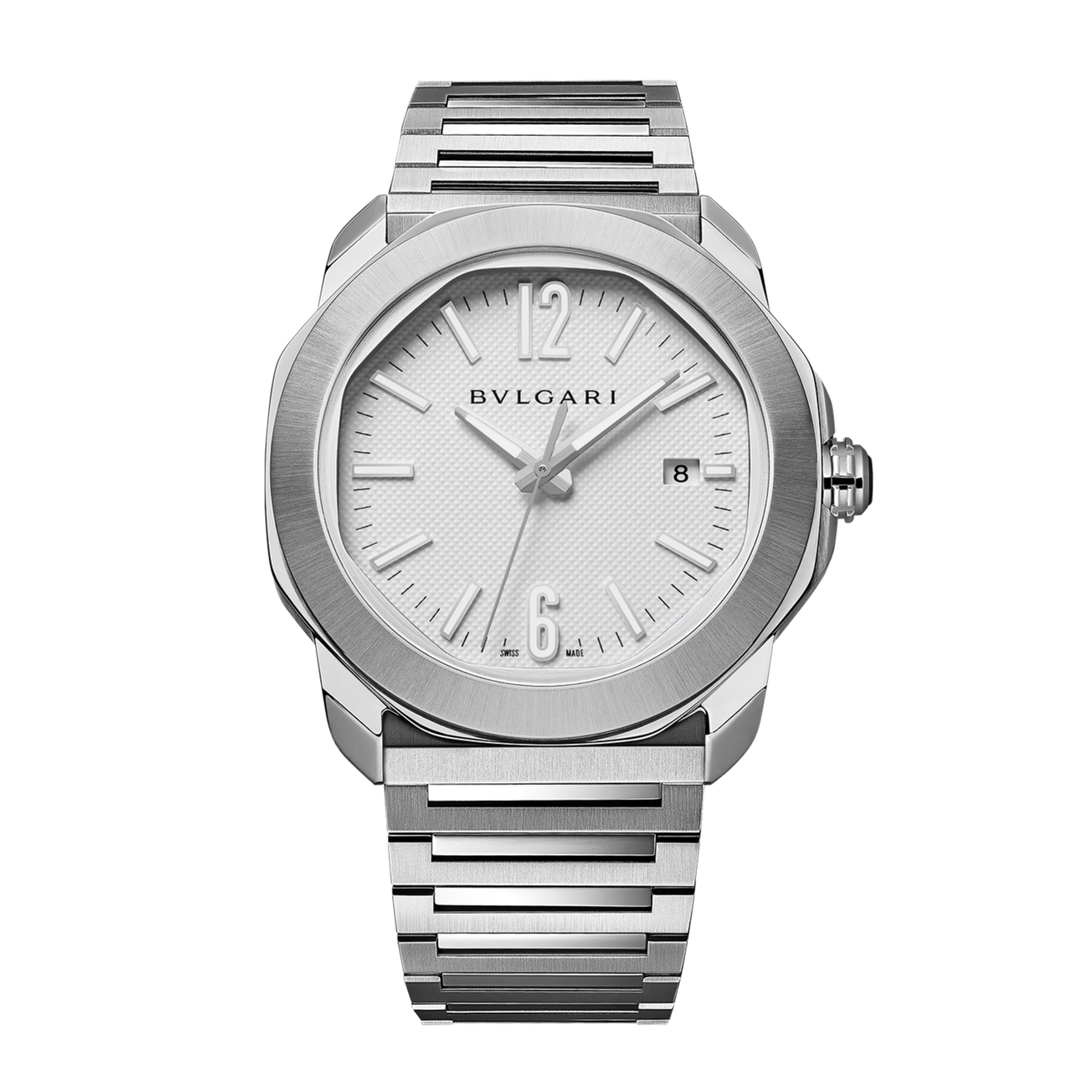 Octo Roma Steel White Dial 41mm Product Image 1