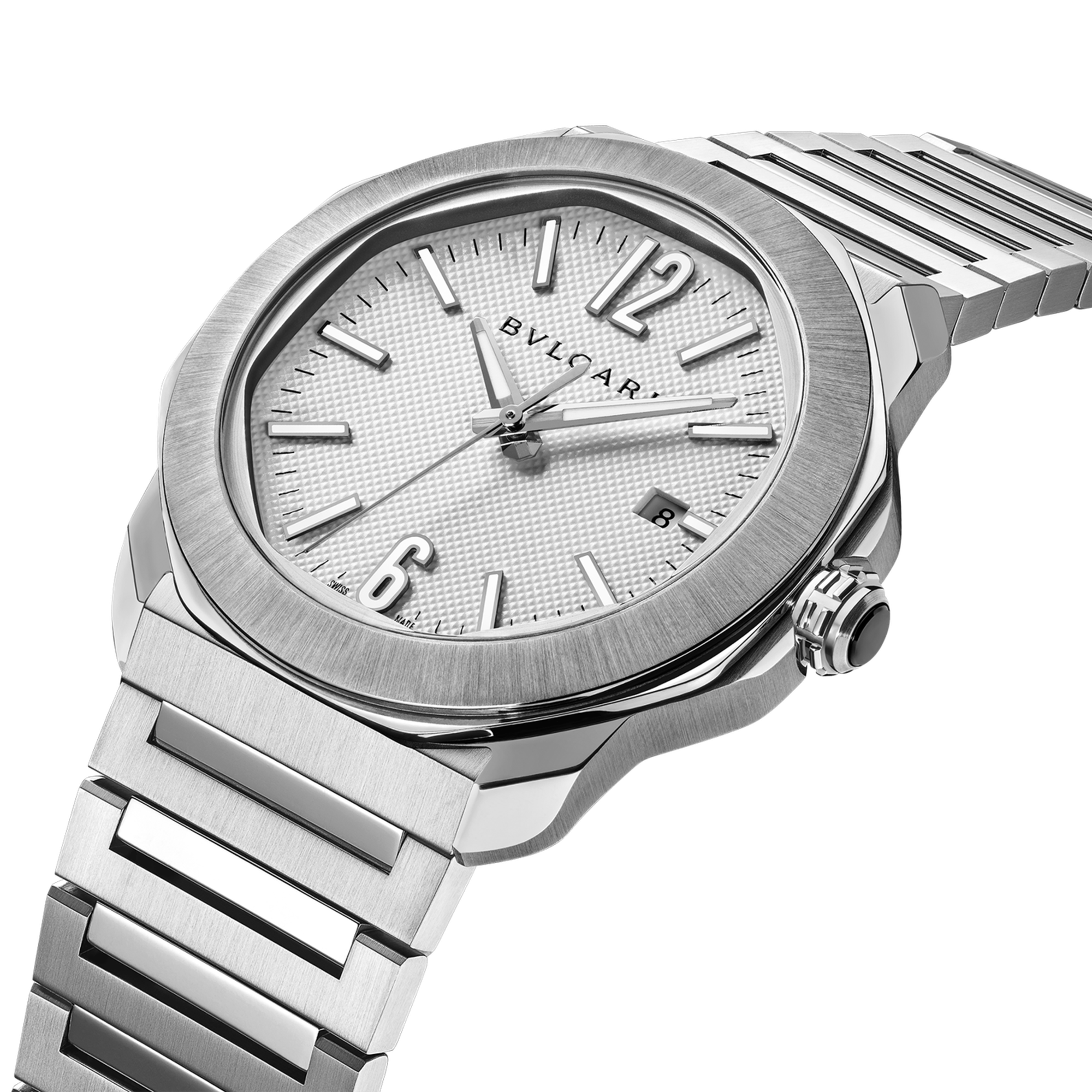 Octo Roma Steel White Dial 41mm Product Image 2