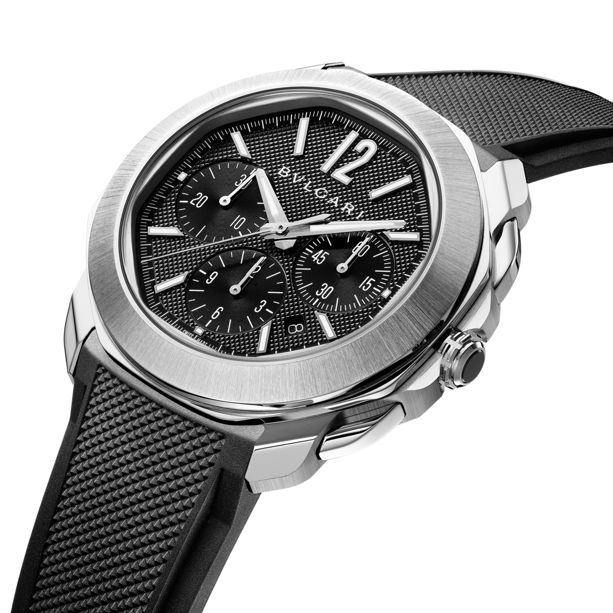 Octa Roma Chronograph Steel Black Dial 42mm Product Image 7