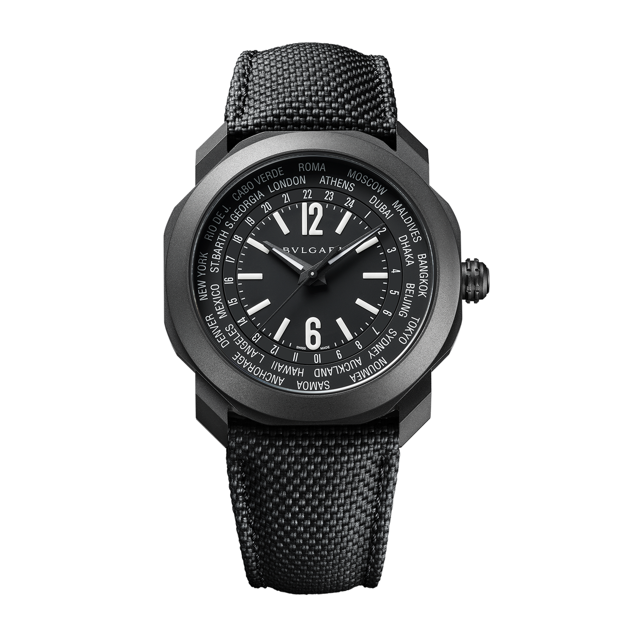 Octo Roma Worldtimer Carbon Black Dial 41mm Product Image 1