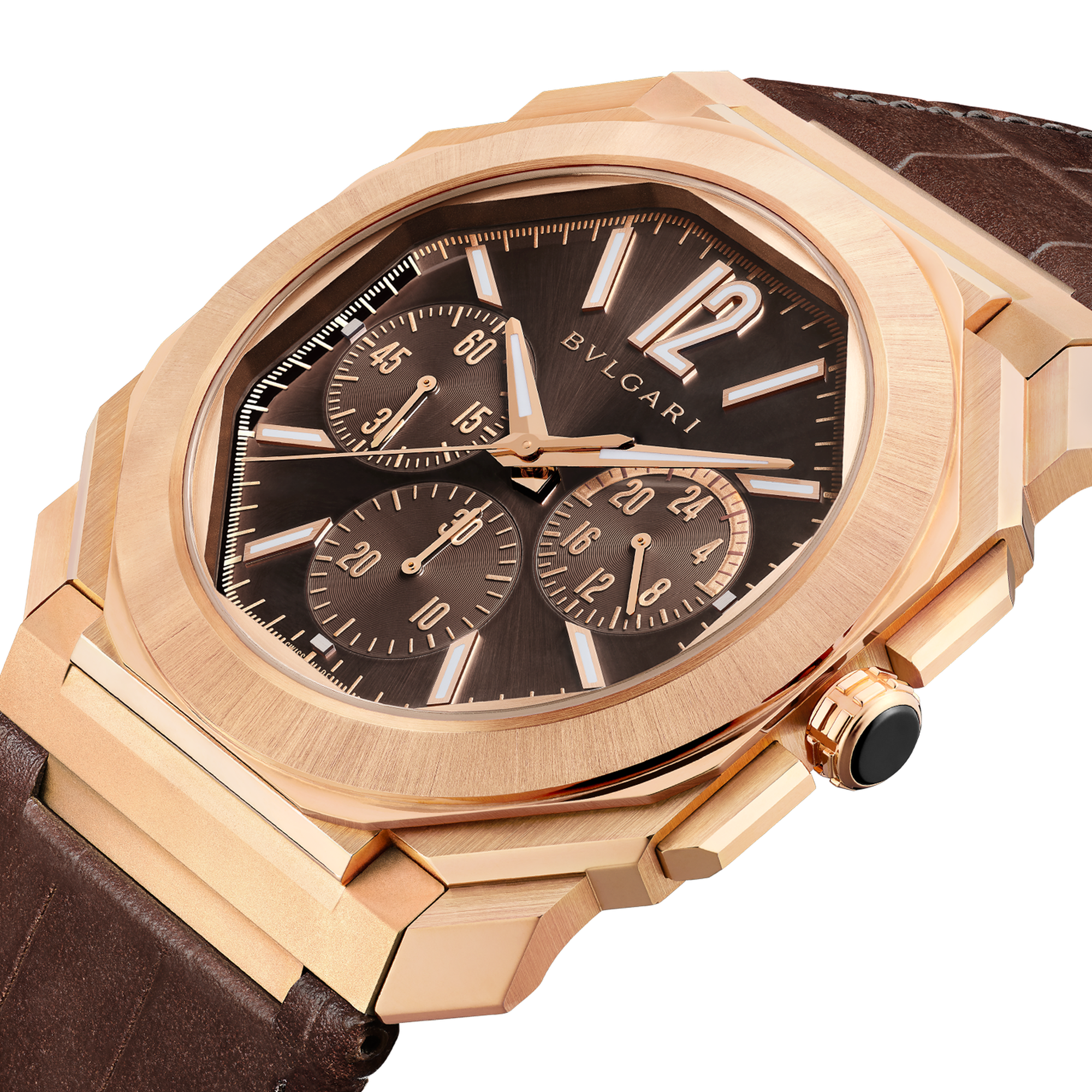 Octo Finissimo Chronograph GMT Rose Gold Brown Dial 43mm Product Image 2