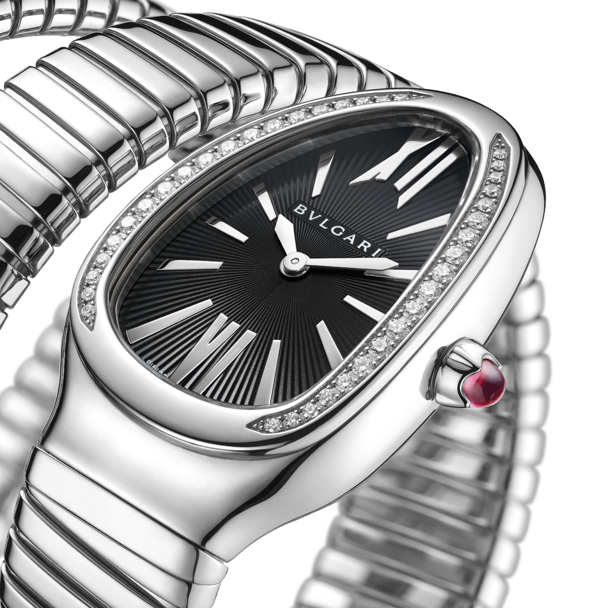 Serpenti Tubogas Steel Diamond Black Dial 35mm Product Image 2