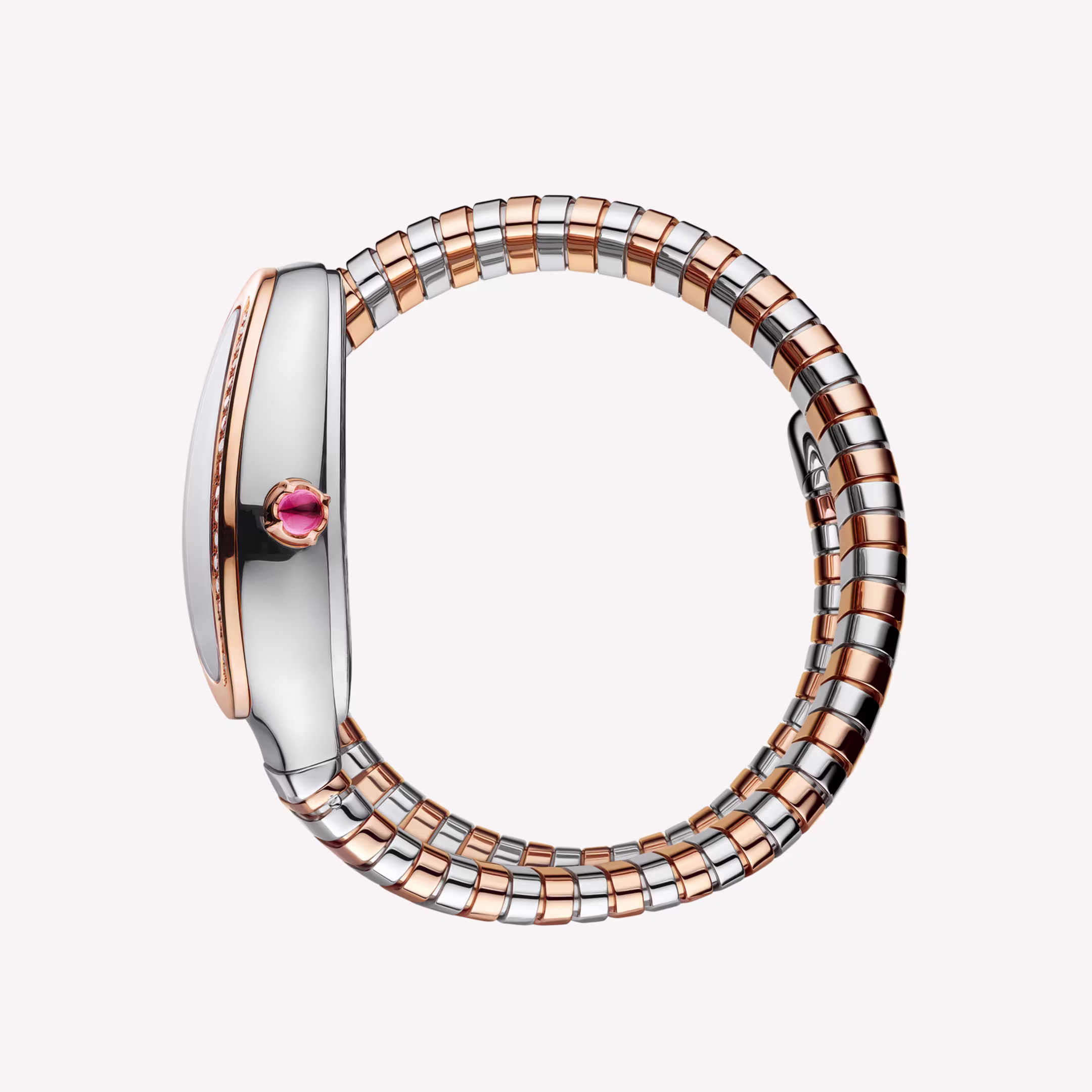 Serpenti Tubogas Rose Gold & Steel Diamond Green Dial 35mm Product Image 3