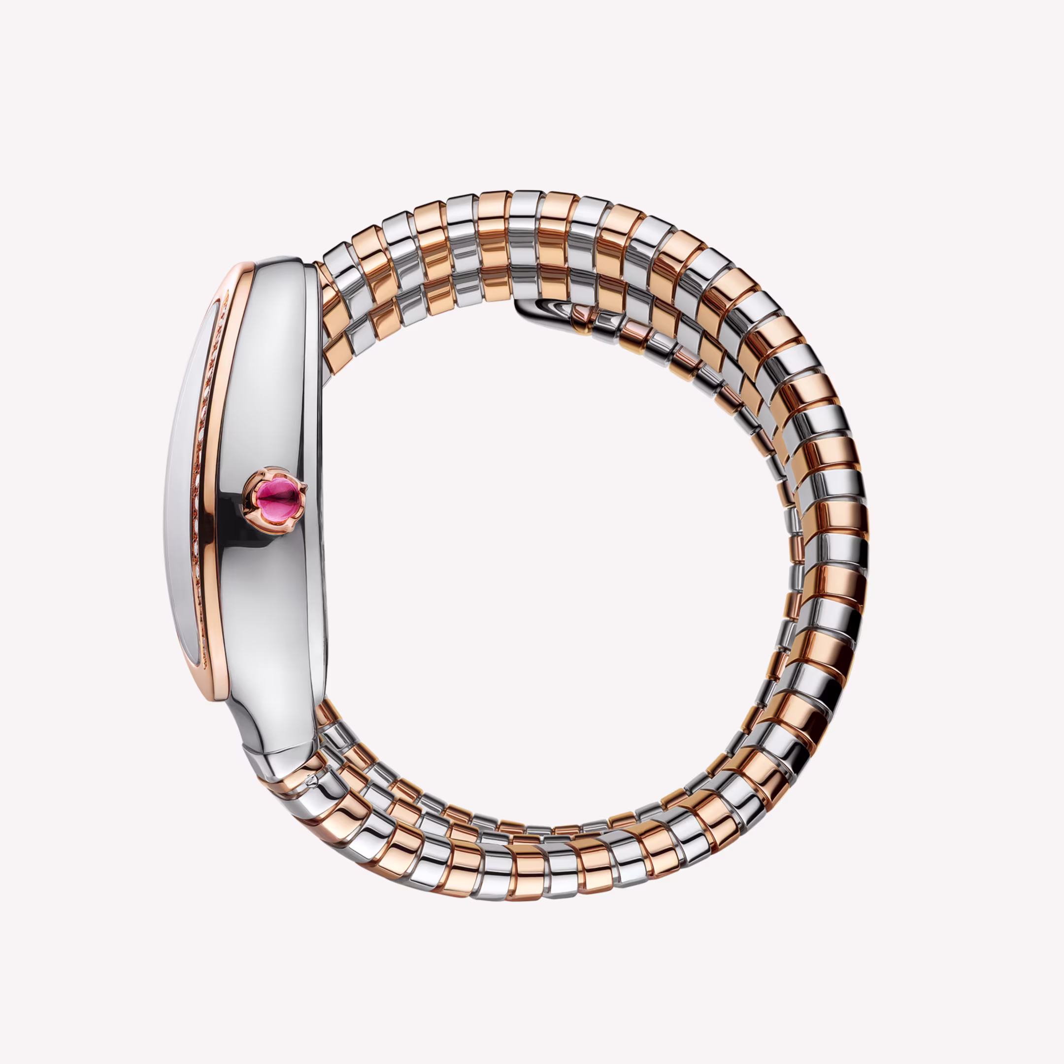 Serpenti Tubogas Rose Gold & Steel Diamond Green Dial 35mm Product Image 3