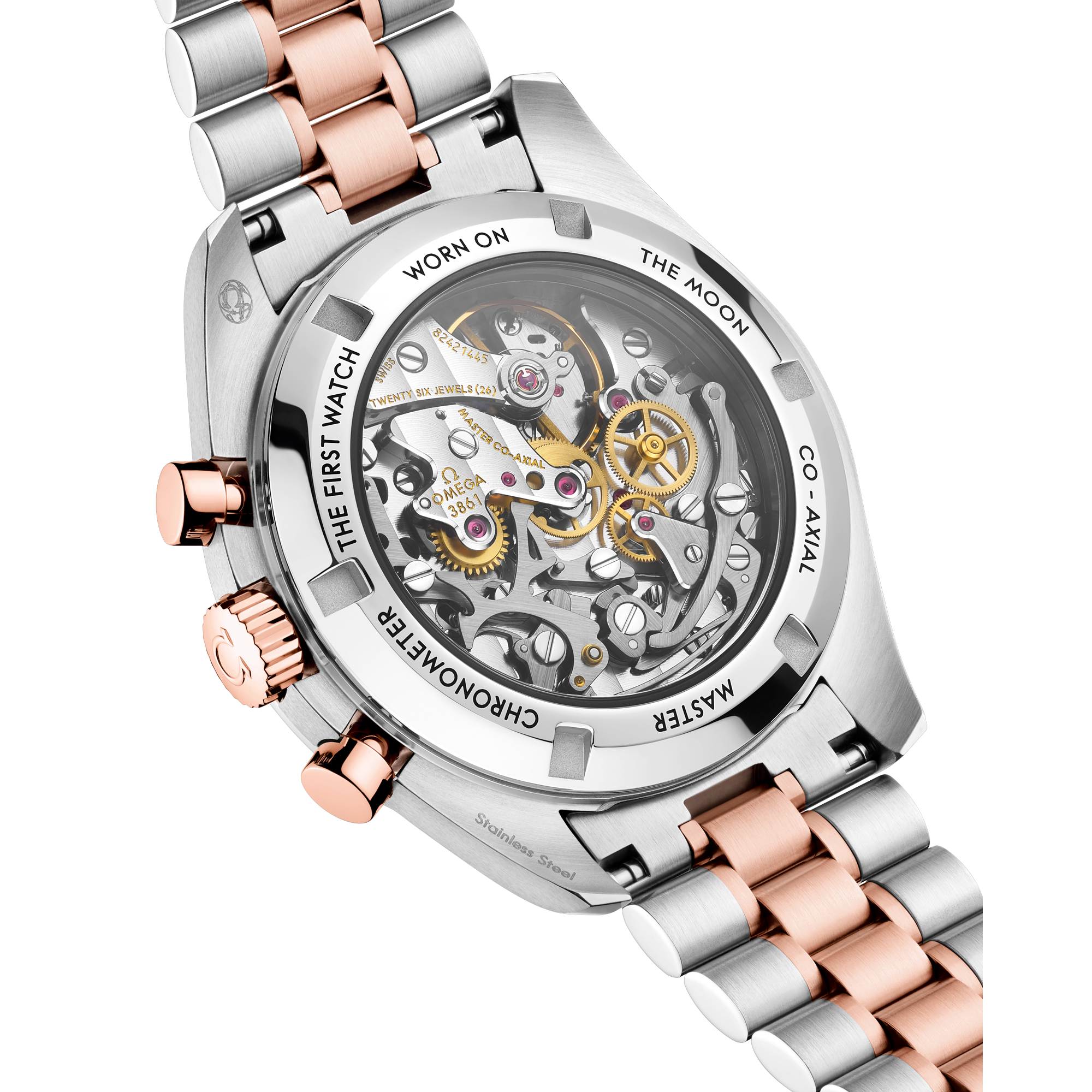 Speedmaster Professional Moonwatch Rose Gold & Steel Pink Dial 42mm Product Image 3