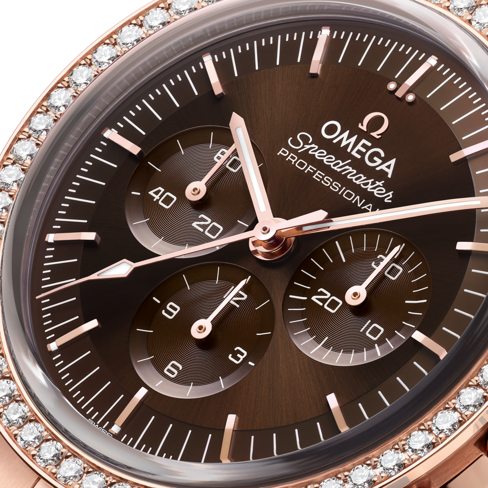 Speedmaster Professional Moonwatch Rose Gold Diamond Brown Dial 42mm Product Image 1