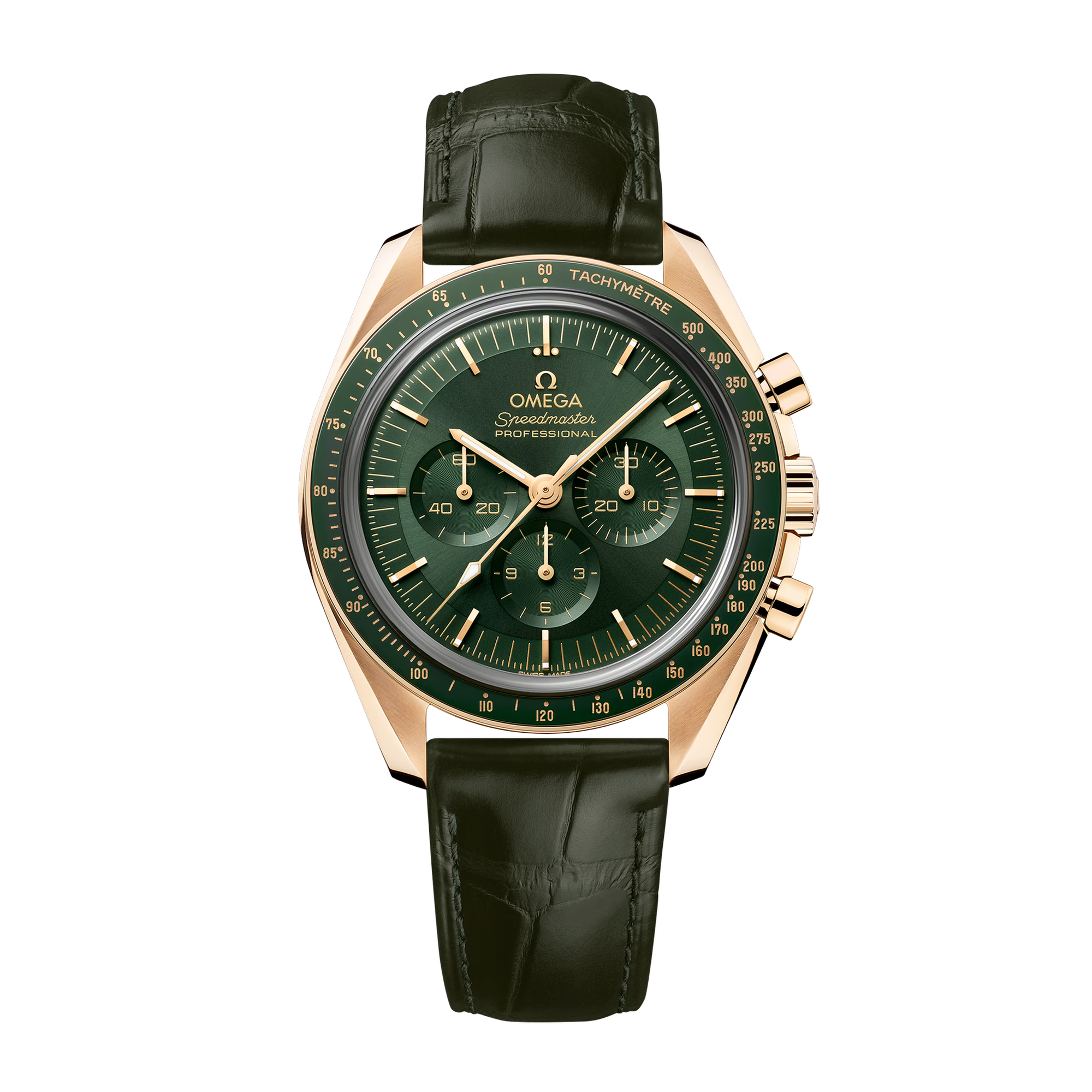 Speedmaster Professional Moonwatch Yellow Gold Green Dial 42mm Product Image 1