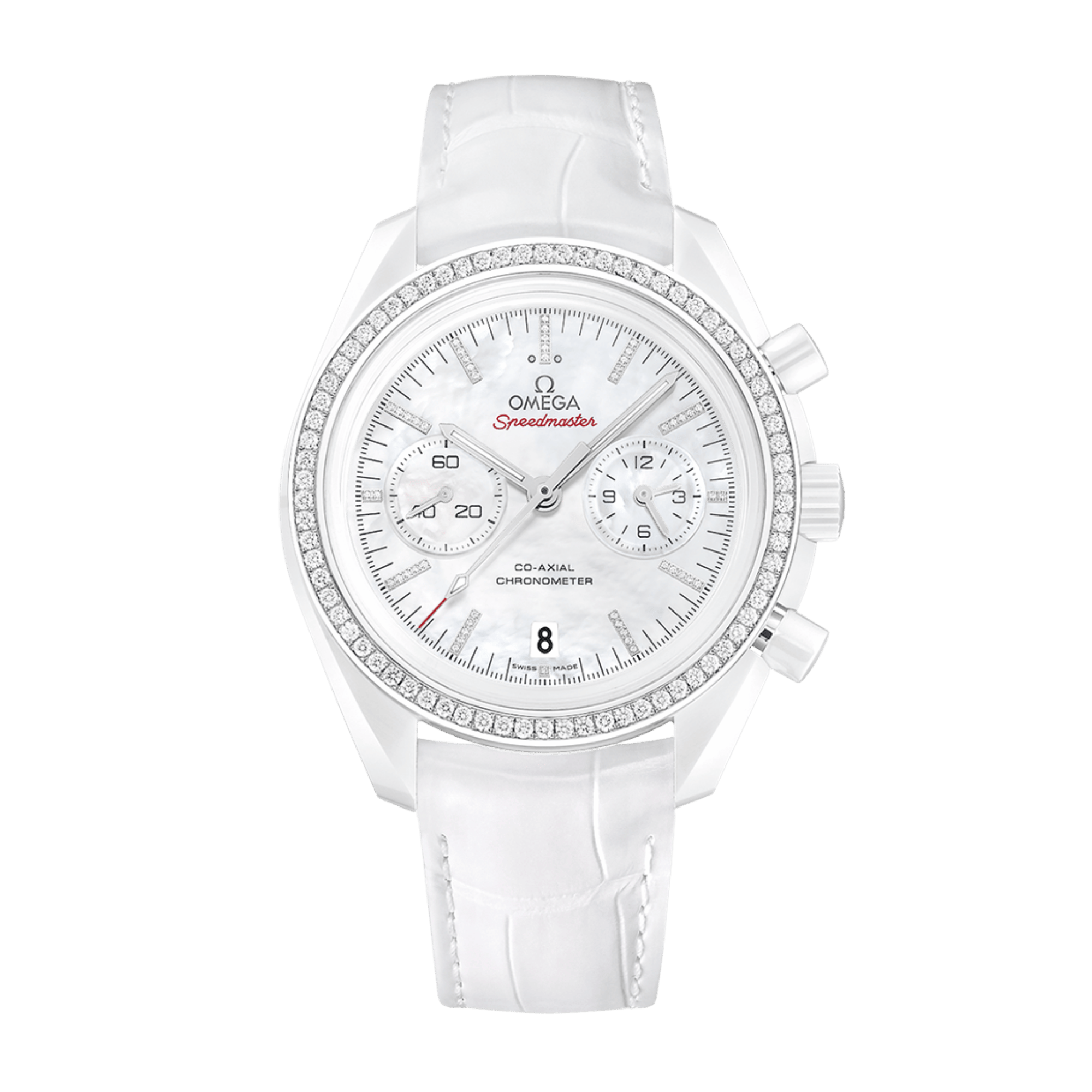 Speedmaster White Side of the Moon Ceramic Diamond Mother of Pearl Dial 44mm Product Image