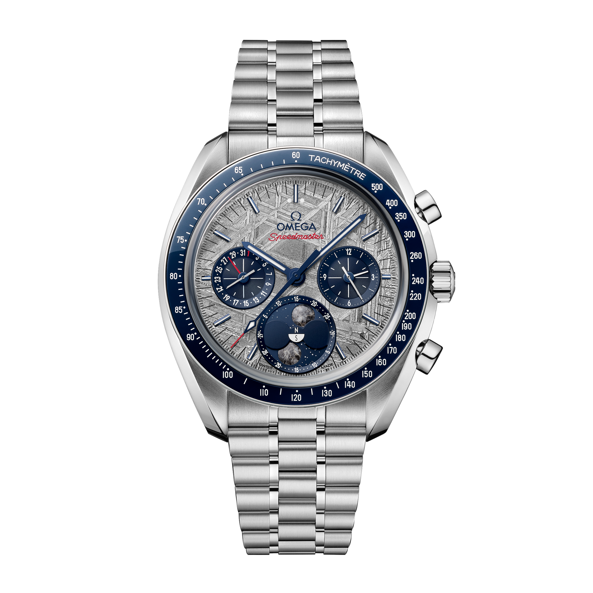 Speedmaster Moonphase Steel Silver Meteorite Dial 43mm Product Image 3