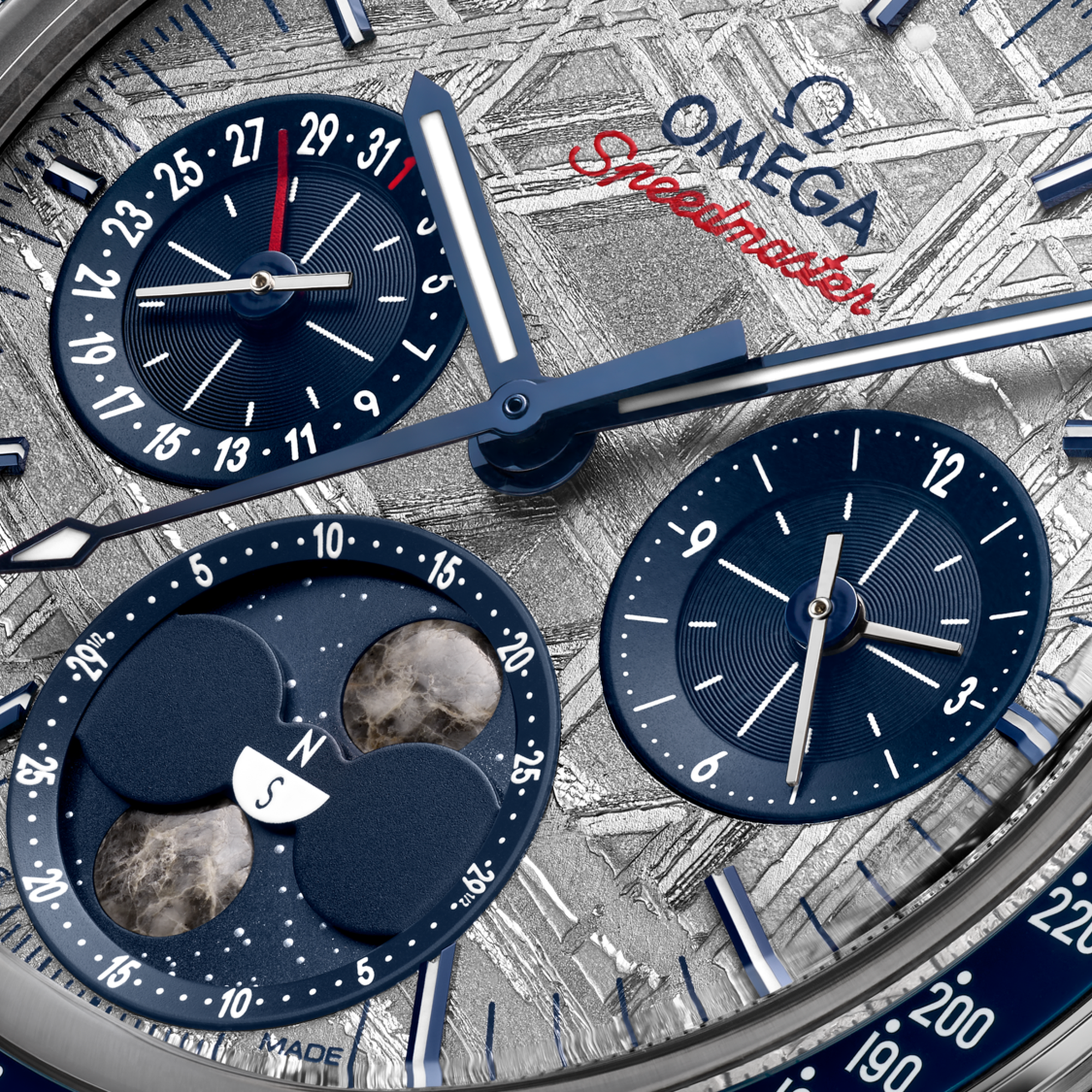 Speedmaster Moonphase Steel Silver Meteorite Dial 43mm Product Image 2