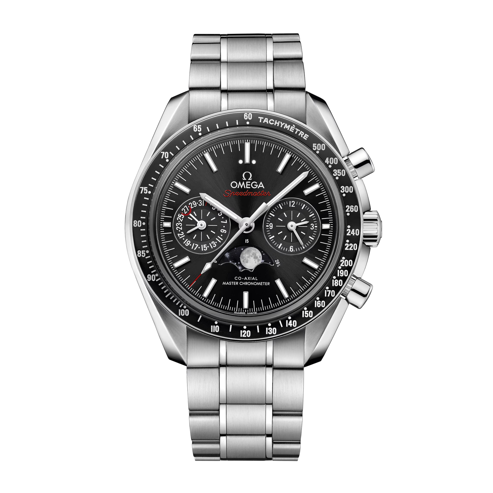 Speedmaster Moonphase Chronograph Steel Black Dial 44mm Product Image 1