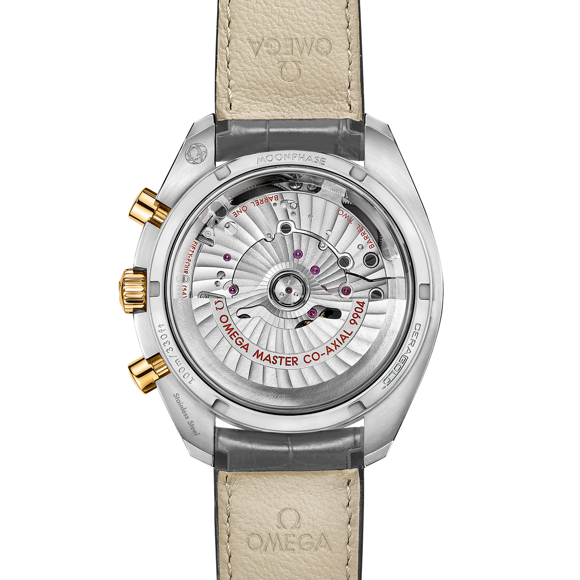 Speedmaster Moonphase Chronograph Yellow Gold & Steel Silver Dial 44mm Product Image 2
