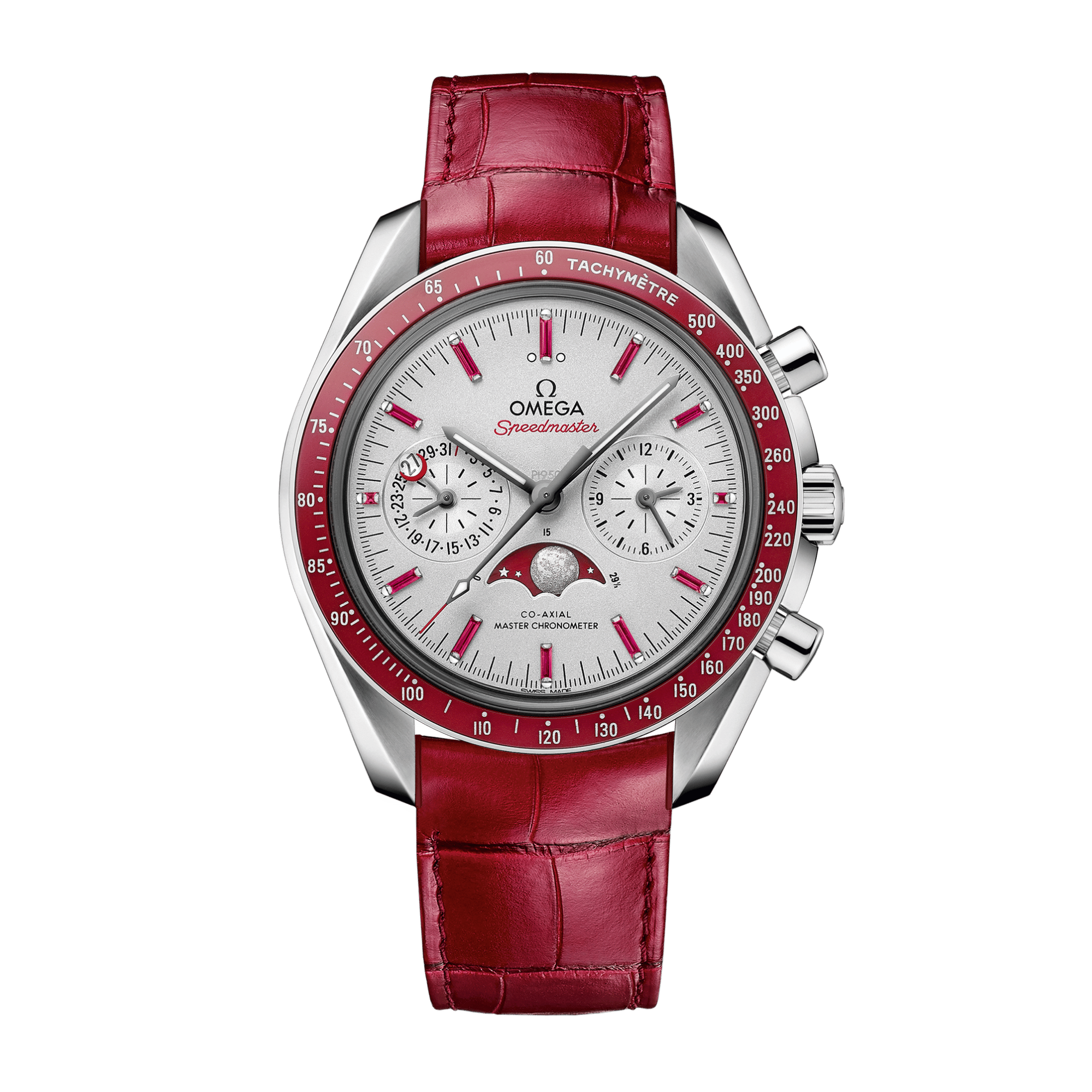 Speedmaster Moonphase Chronograph Platinum Silver Dial 44mm Product Image 1