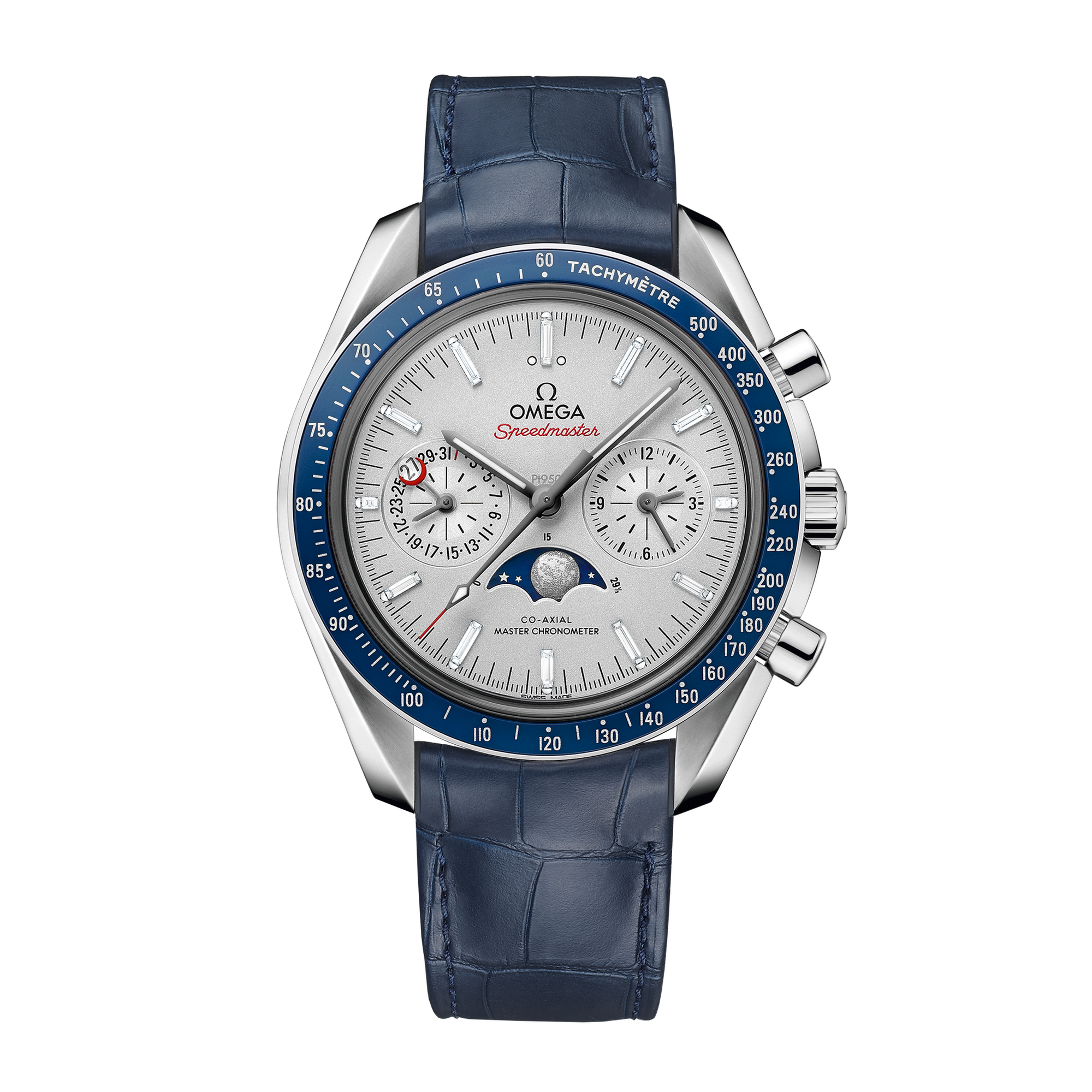 Speedmaster Moonphase Chronograph Platinum Silver Dial 44mm Product Image 1
