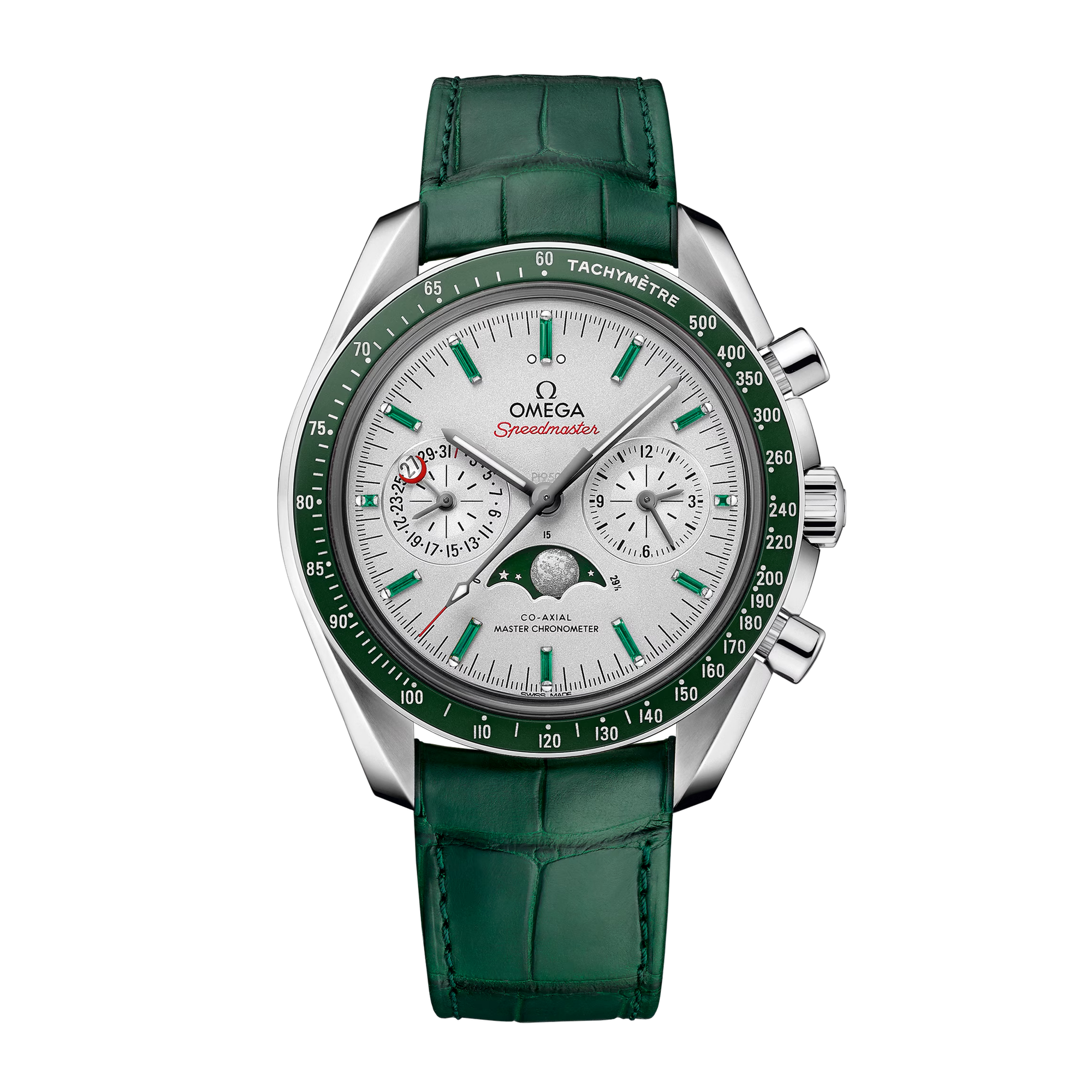 Speedmaster Moonphase Chronograph Platinum Silver Dial 44mm Product Image 1