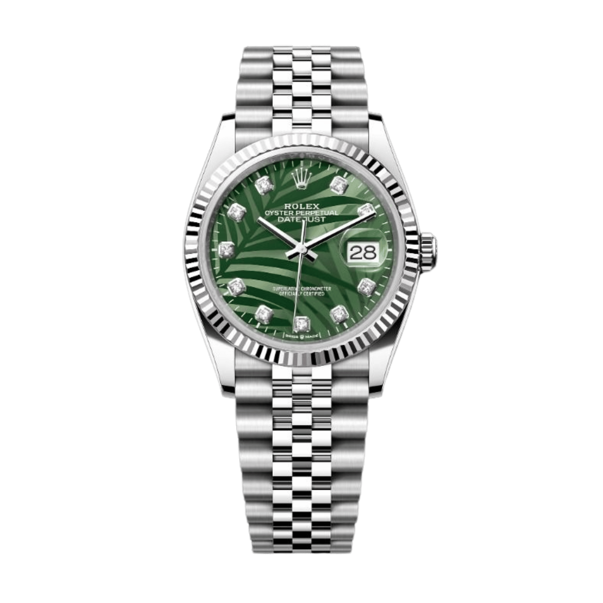Rolex Datejust Yellow Gold & Steel Diamond Jubilee Green Floral