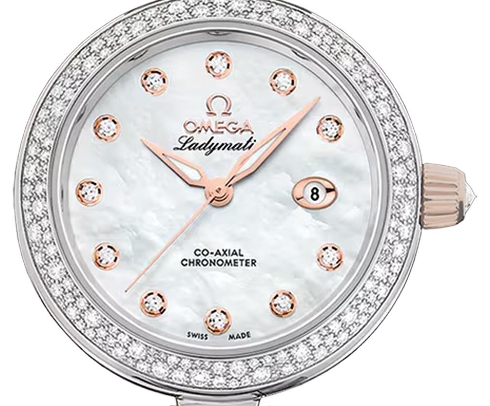 LadyMatic Rose Gold & Steel Diamond Mother of Pearl Dial 34mm Product Image 3