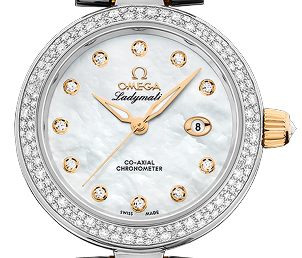 LadyMatic Yellow Gold & Steel Diamond Mother of Pearl Dial 34mm Product Image 3