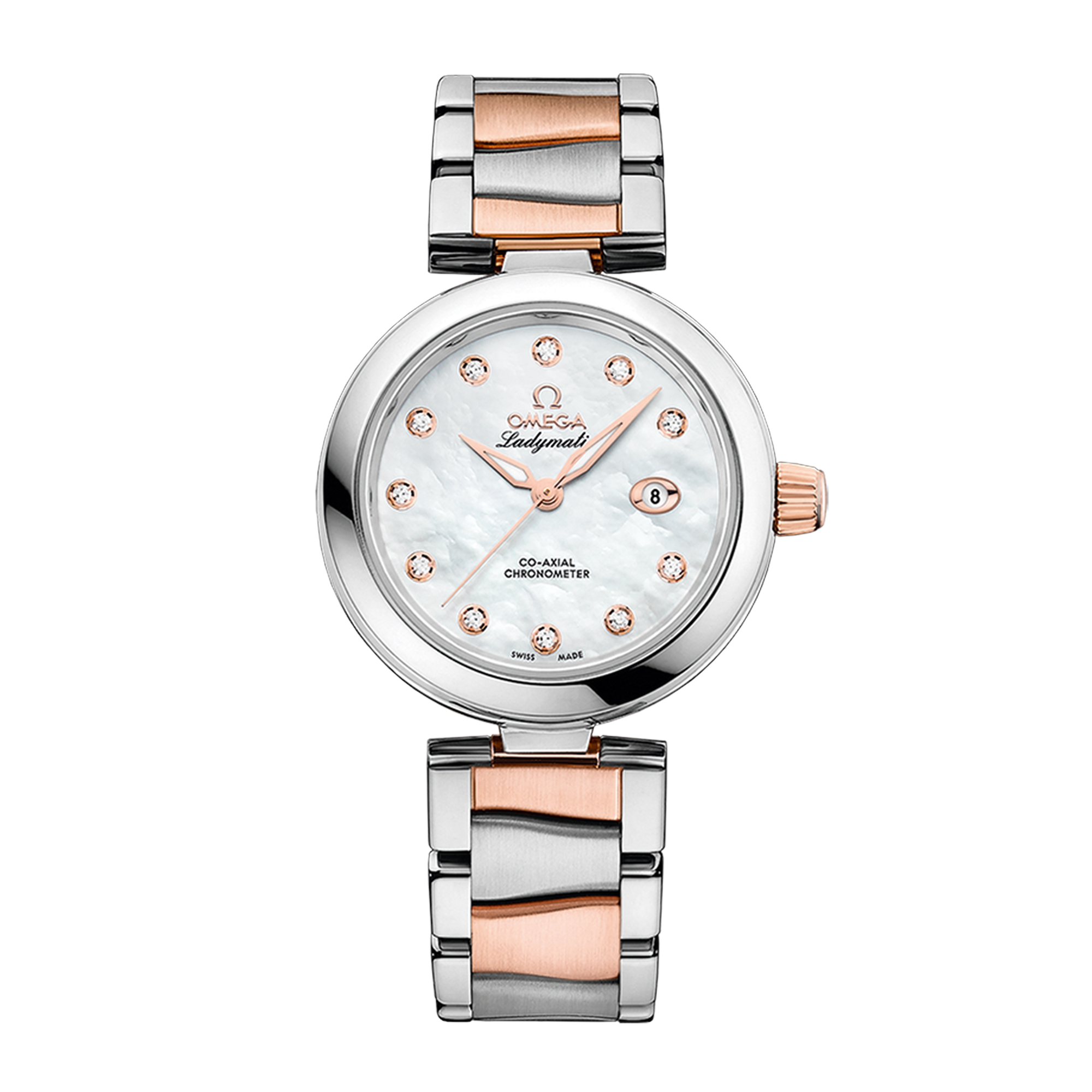 LadyMatic Rose Gold & Steel Mother of Pearl Dial 34mm Product Image 1