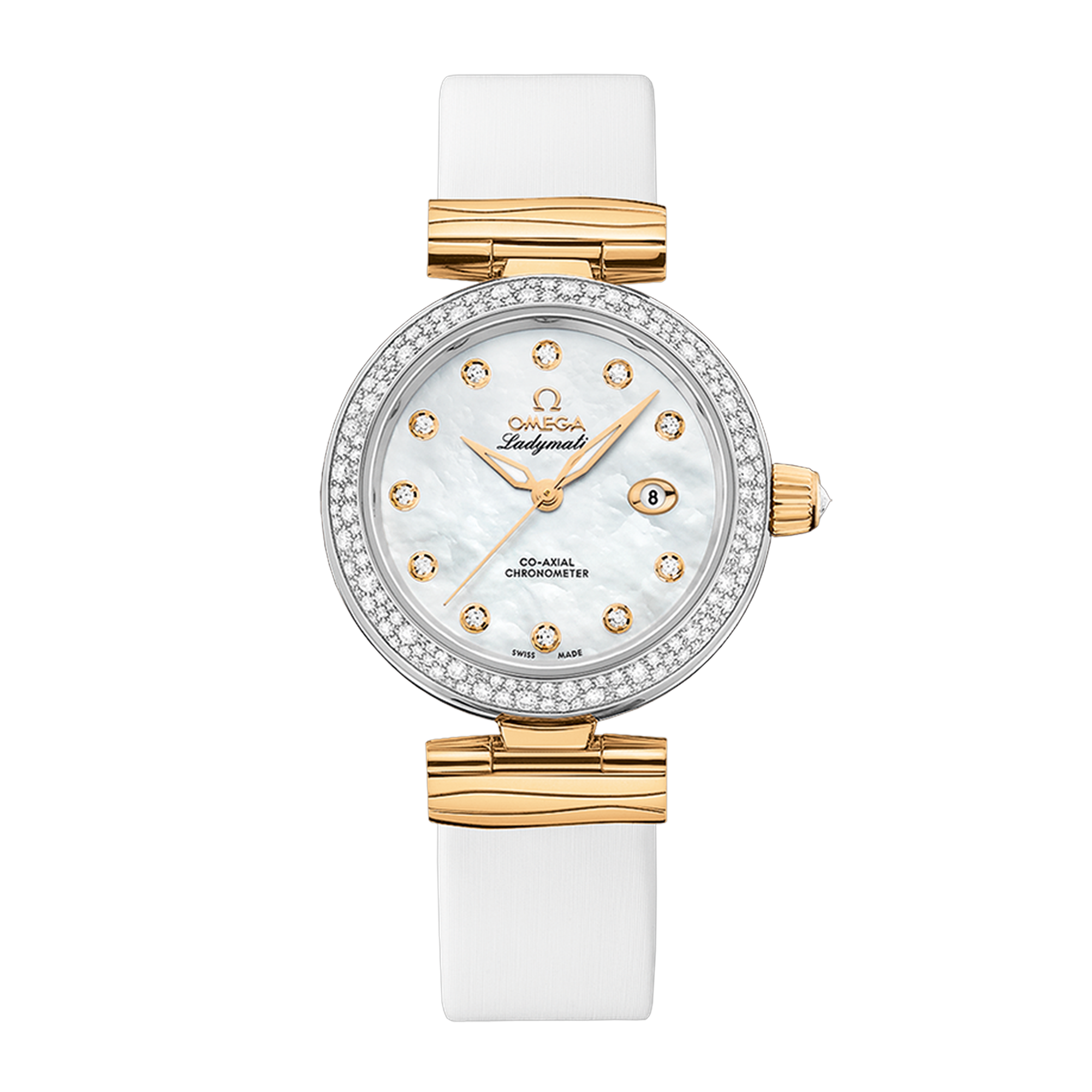 LadyMatic Yellow Gold & Steel Diamond Mother of Pearl Dial 34mm Product Image 1