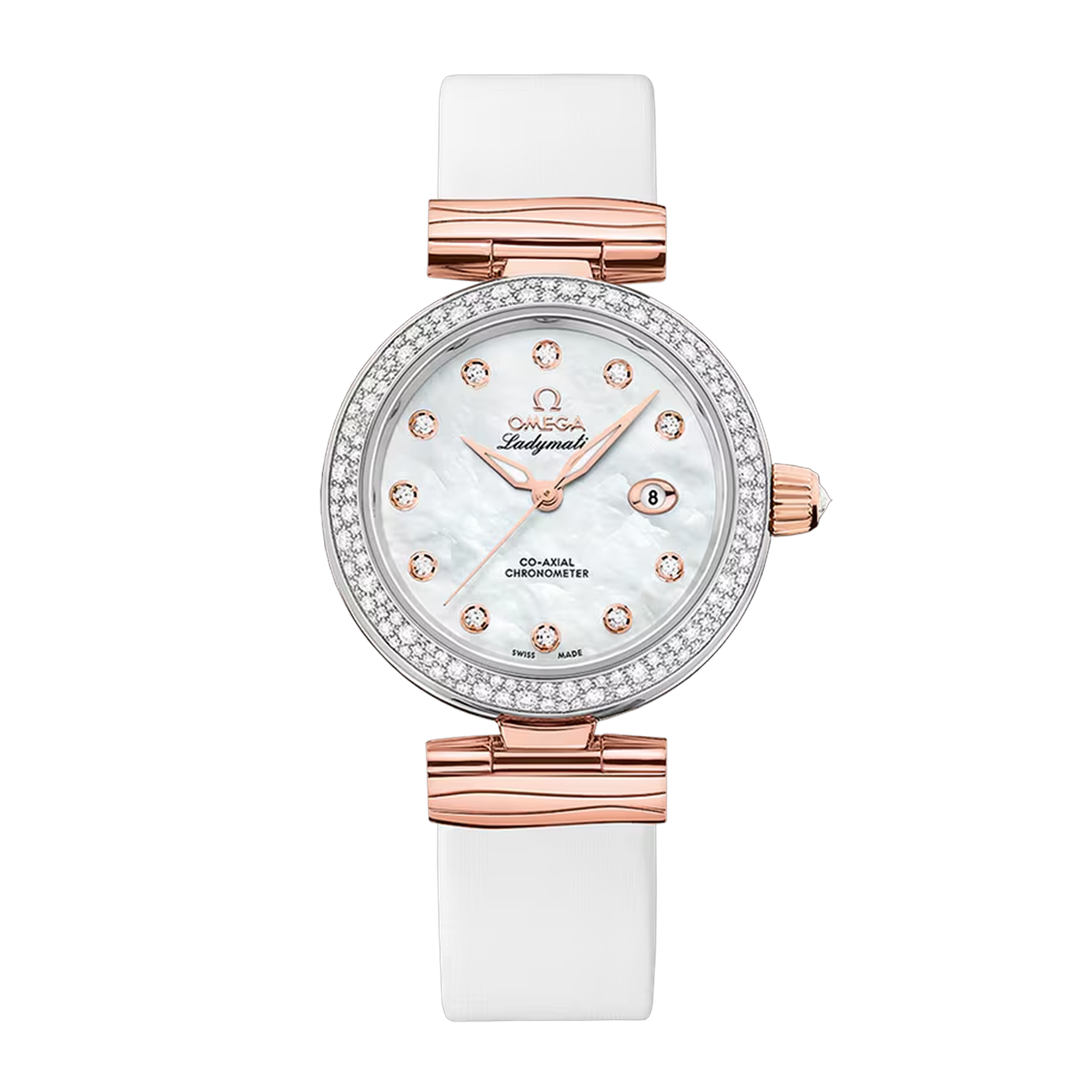 LadyMatic Rose Gold & Steel Diamond Mother of Pearl Dial 34mm Product Image 1