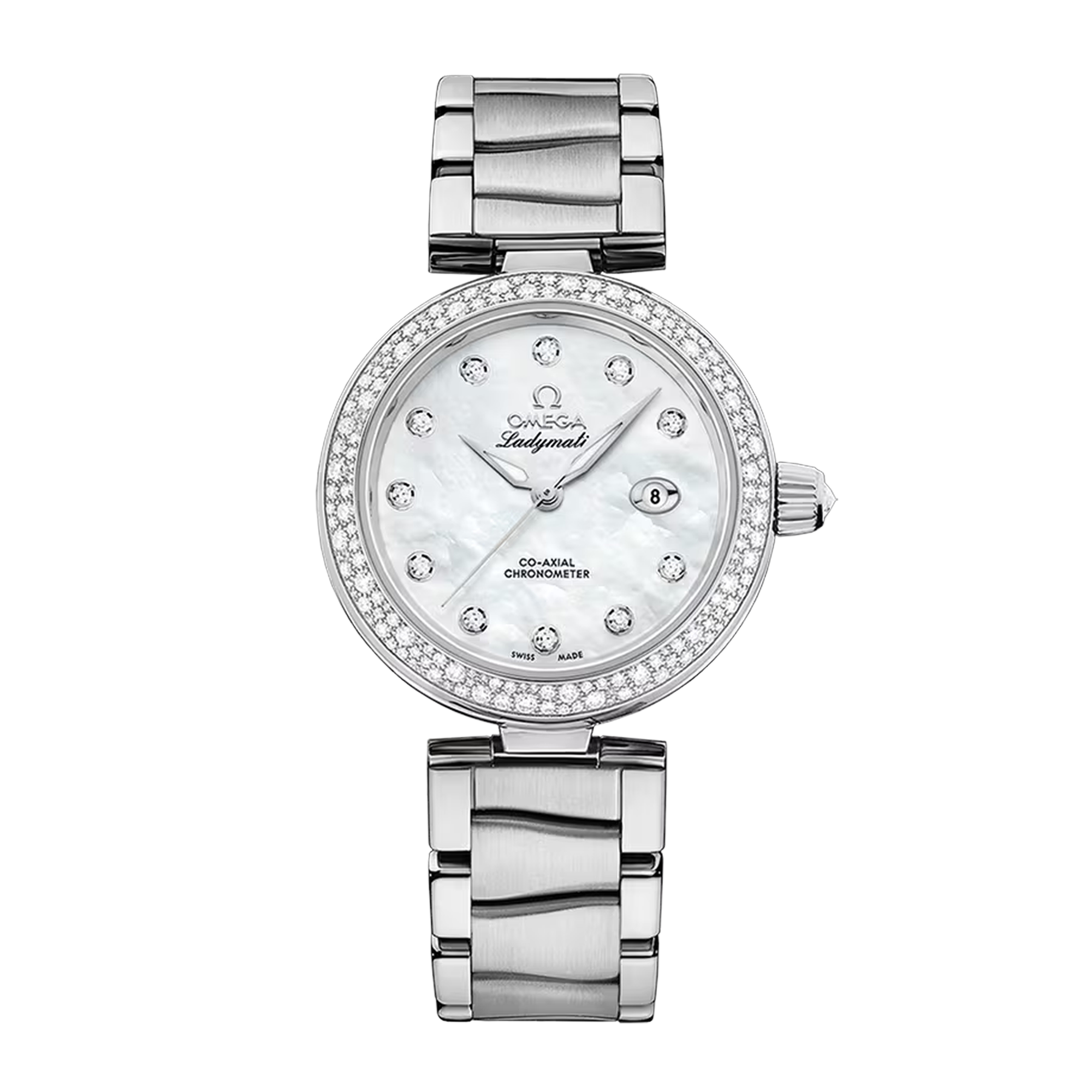 LadyMatic Steel Diamond Mother of Pearl 34mm Product Image 1