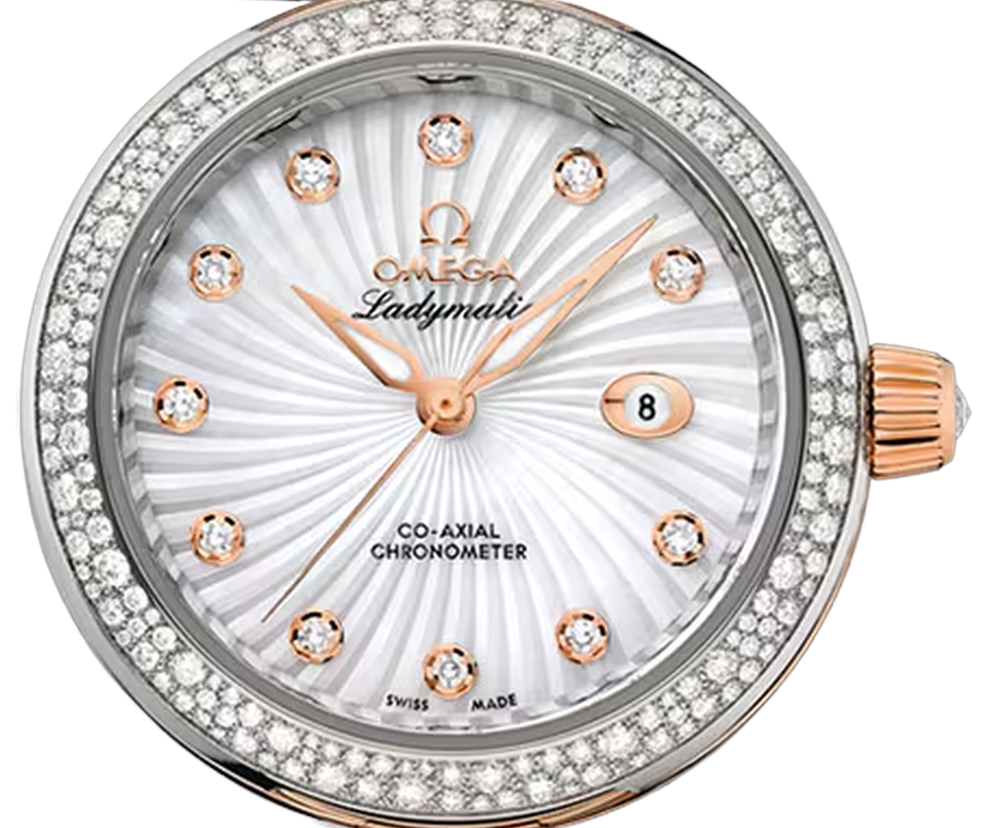 LadyMatic Rose Gold & Steel Diamond Mother of Pearl Dial 34mm Product Image 3