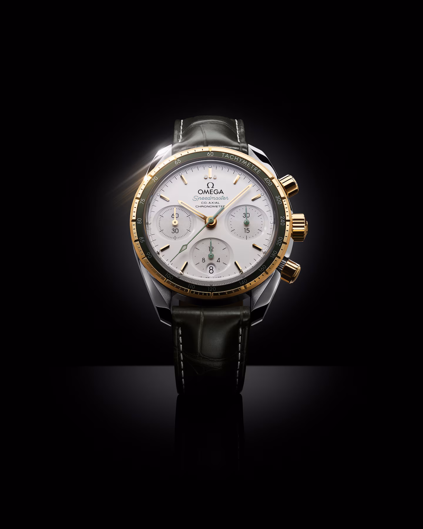 Speedmaster Chronograph Yellow Gold & Steel White Dial 38mm Product Image 1