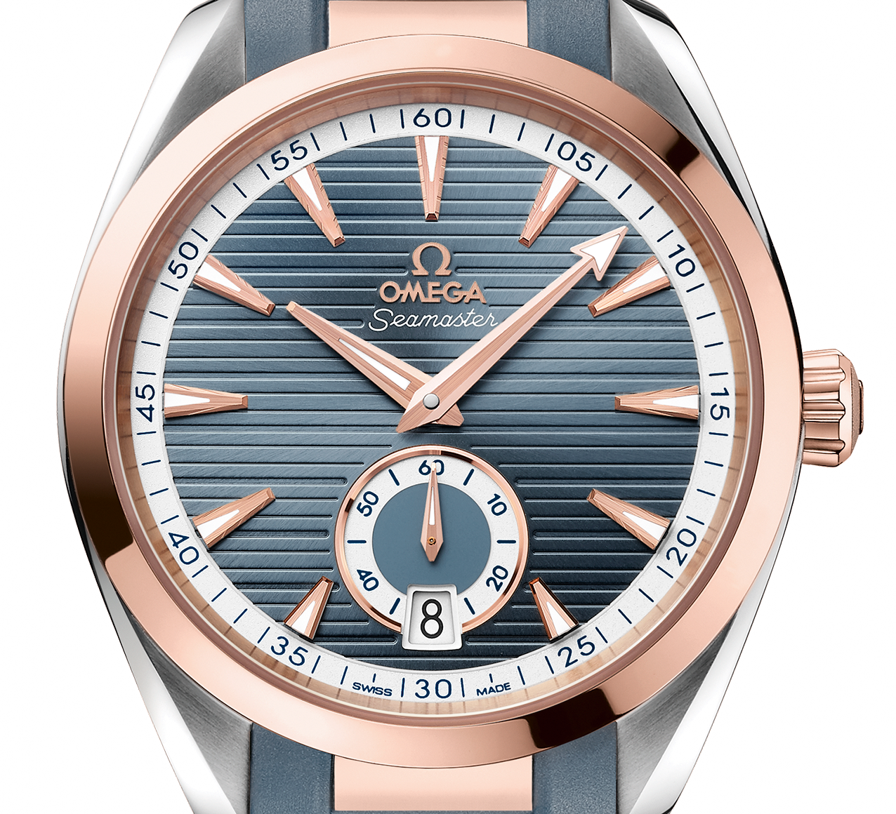 Aqua Terra Small Seconds Rose Gold & Steel Blue Dial 41mm Product Image 4