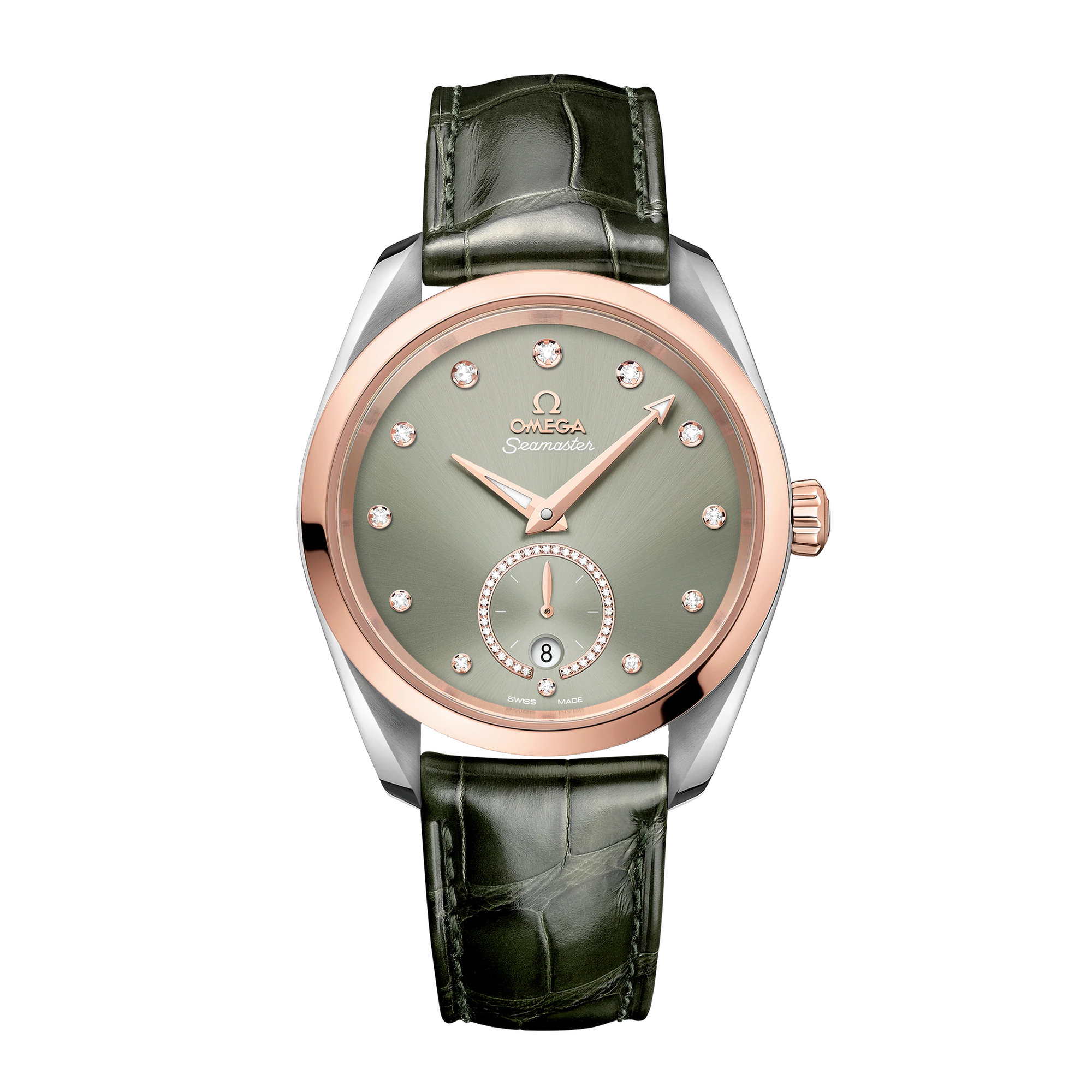 Aqua Terra Small Seconds Rose Gold & Steel Green Dial 38mm Product Image