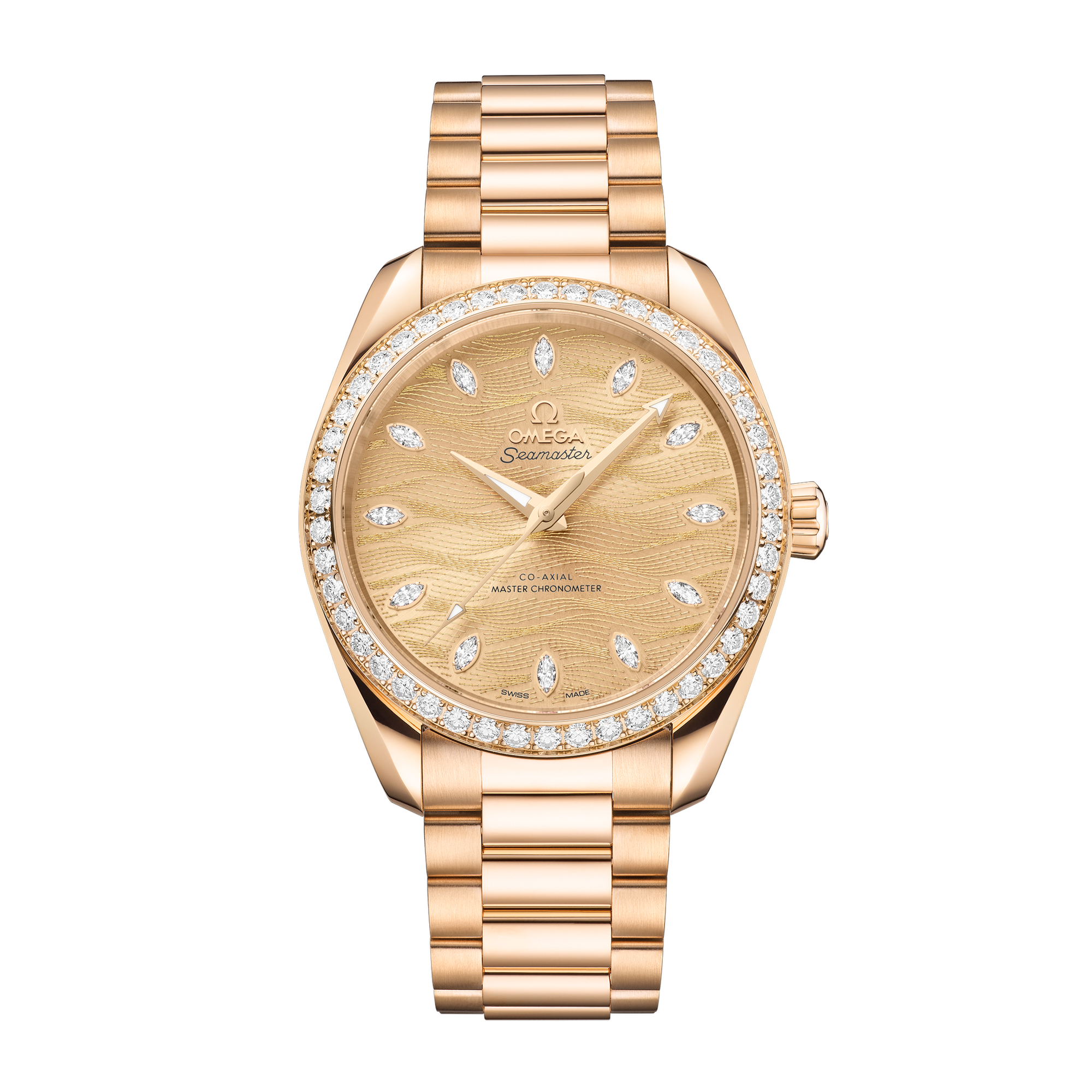 Aqua Terra Yellow Gold Diamond Champagne Dial 34mm Product Image