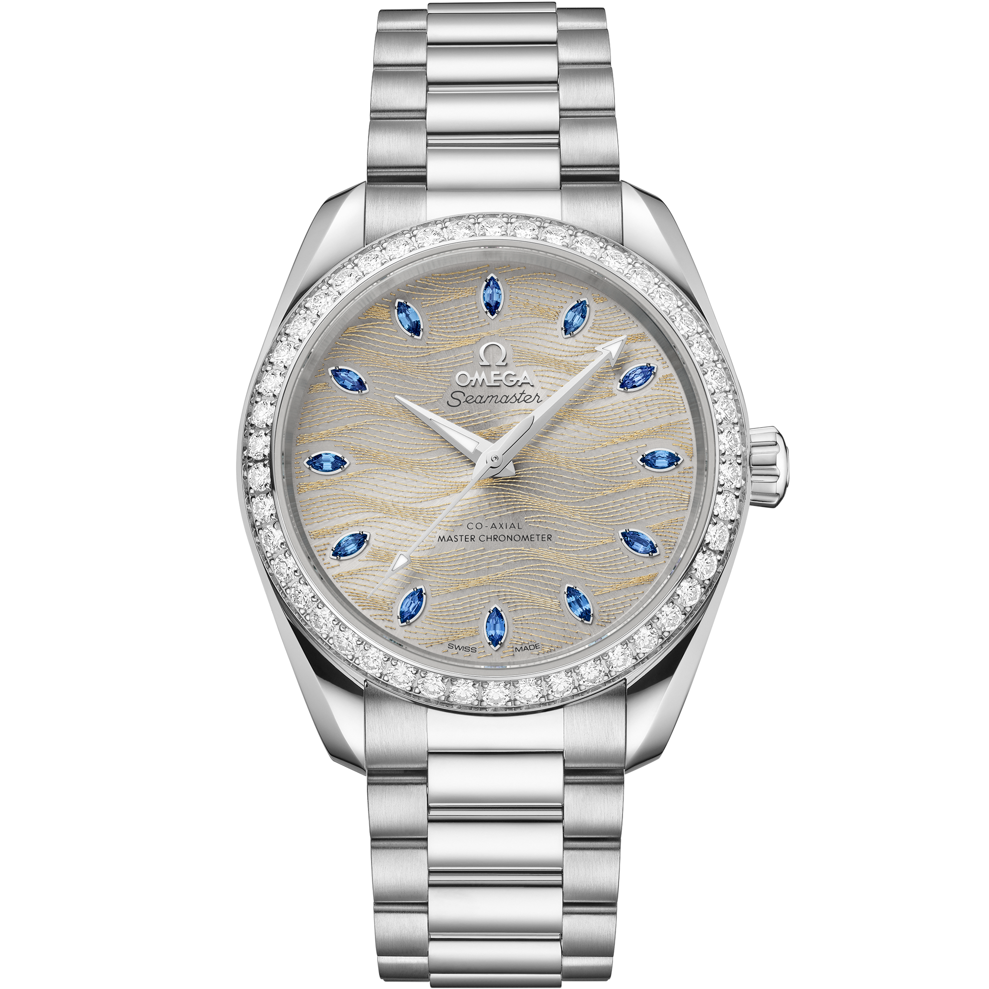 Aqua Terra White Gold Diamond Silver Dial 34mm Product Image 1