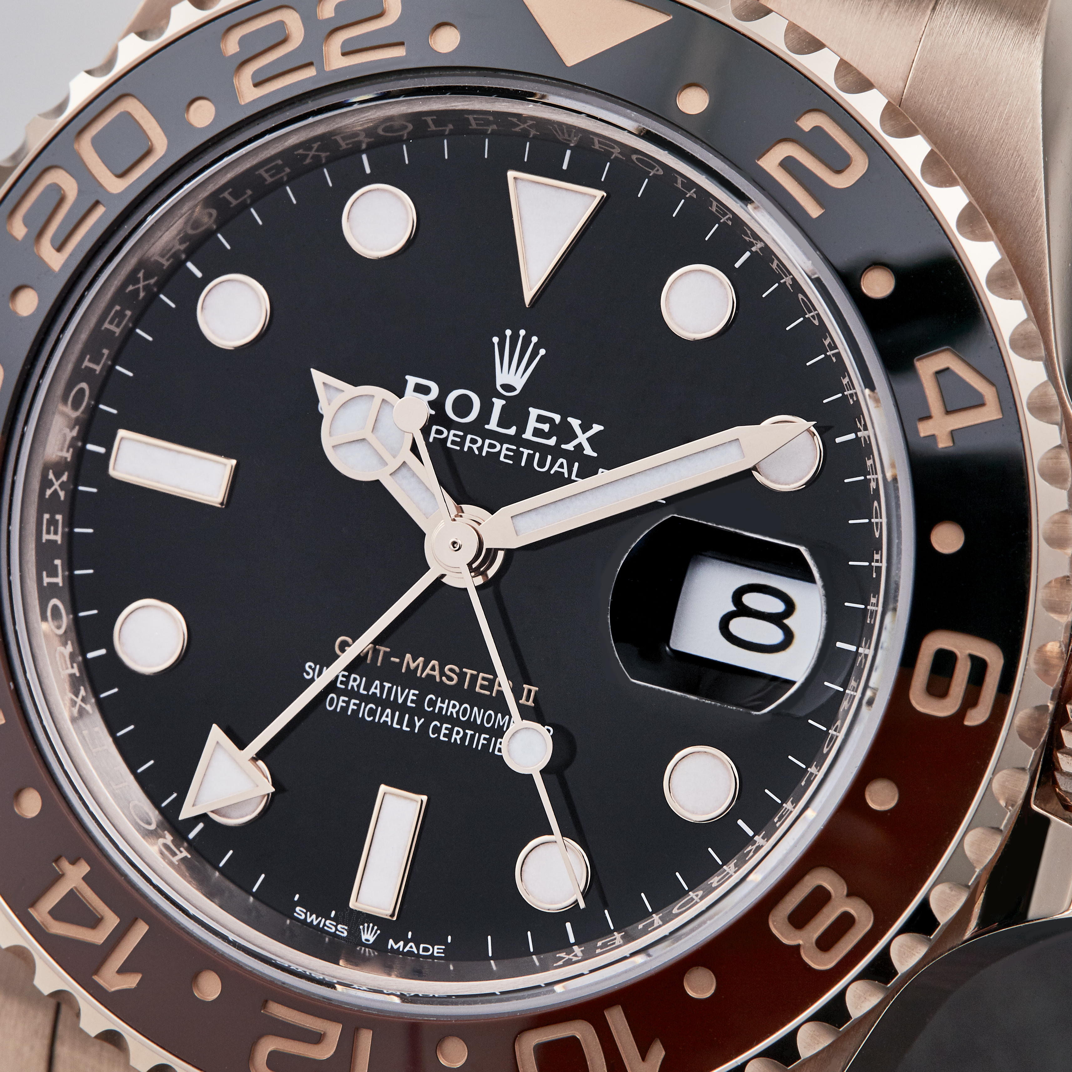 GMT-Master II "Rootbeer" Rose Gold Black Dial 40mm Product Image 7
