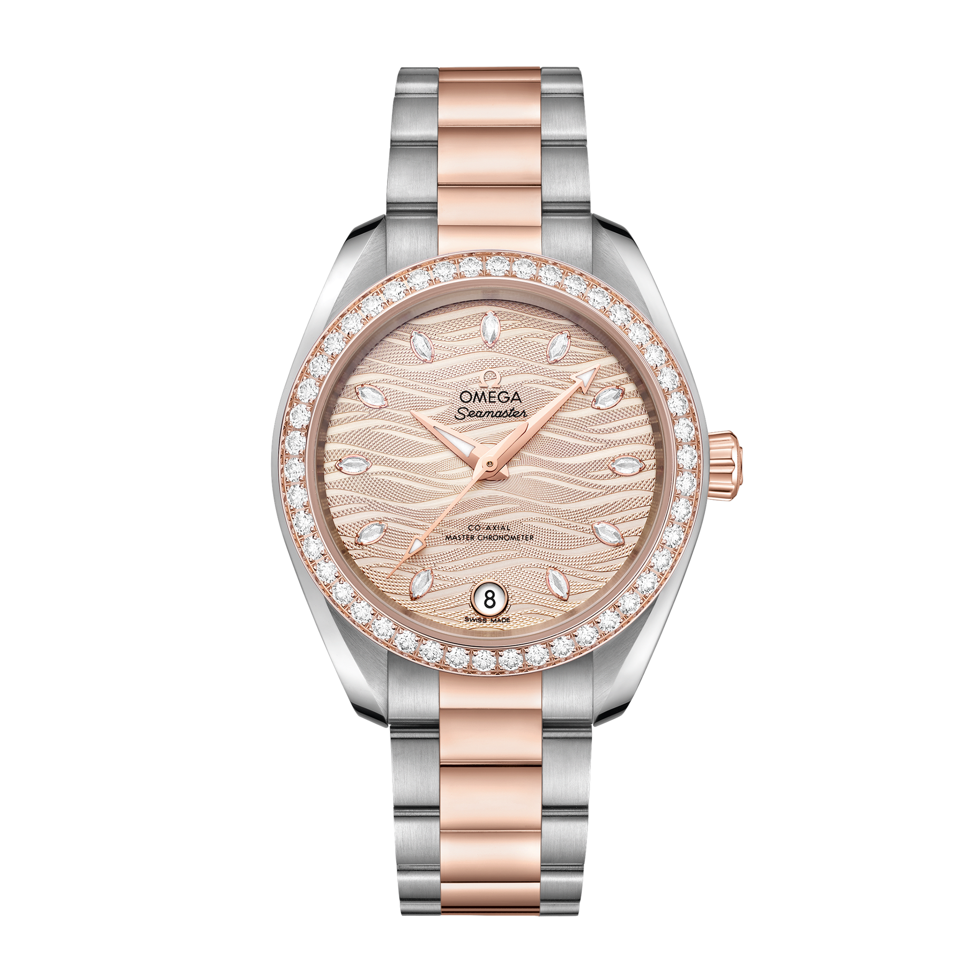 Aqua Terra Rose Gold & Steel Diamond Grey Dial 34mm Product Image
