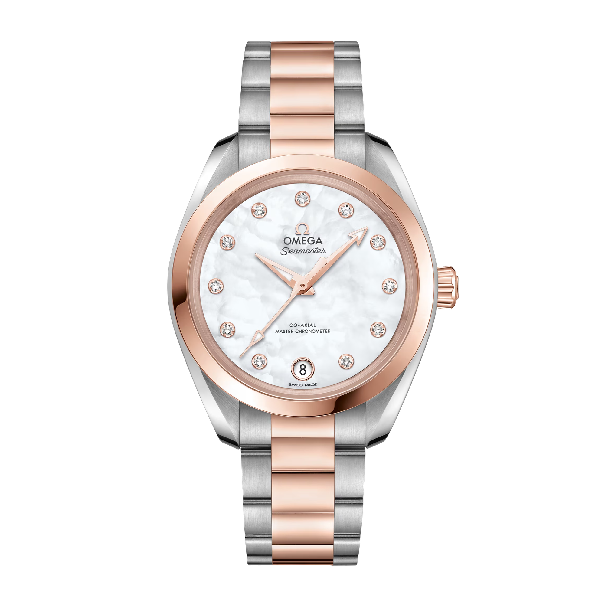 Aqua Terra Rose Gold & Steel Mother of Pearl Dial 34mm Product Image 1