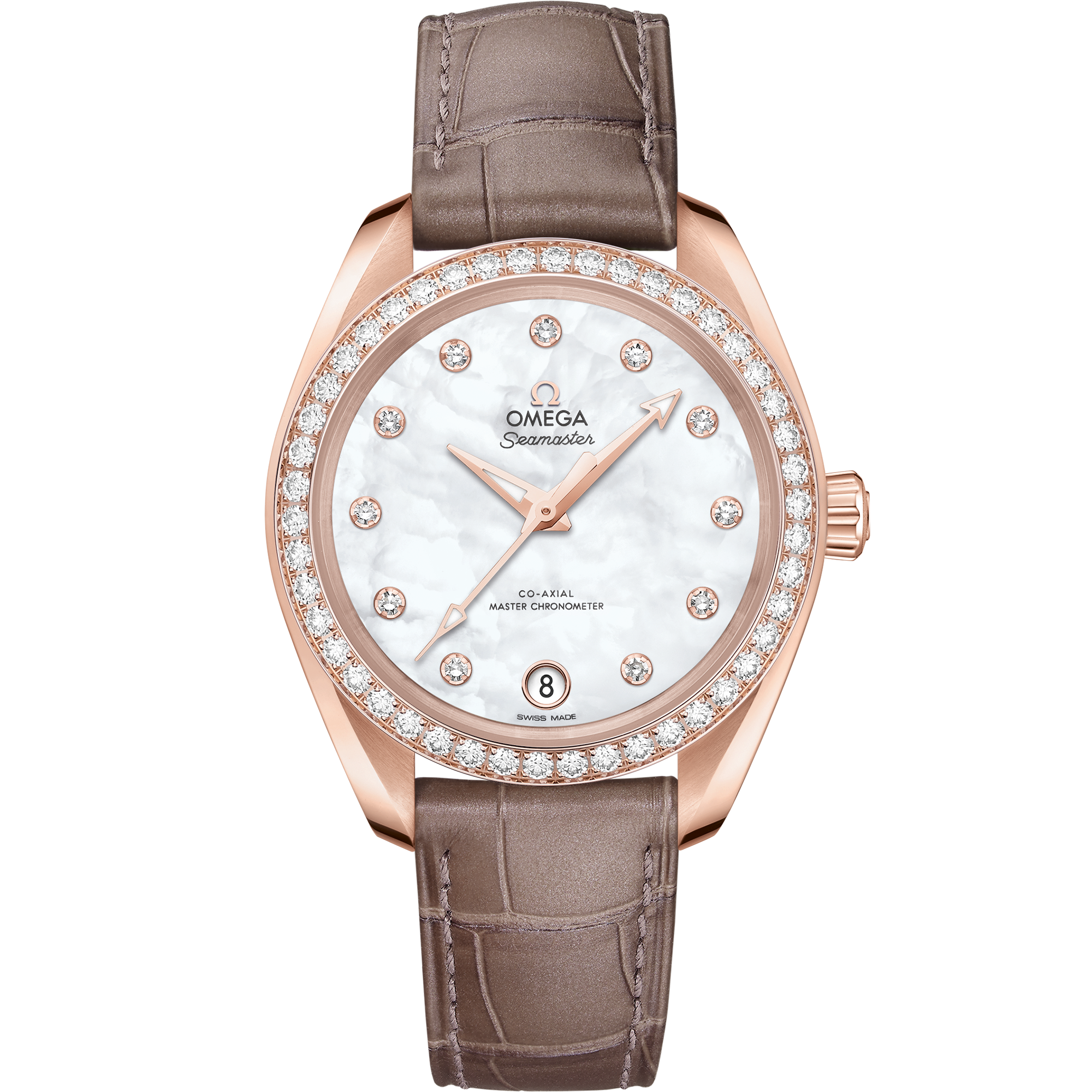 Aqua Terra Rose Gold Diamond Mother of Pearl Dial 34mm Product Image 1