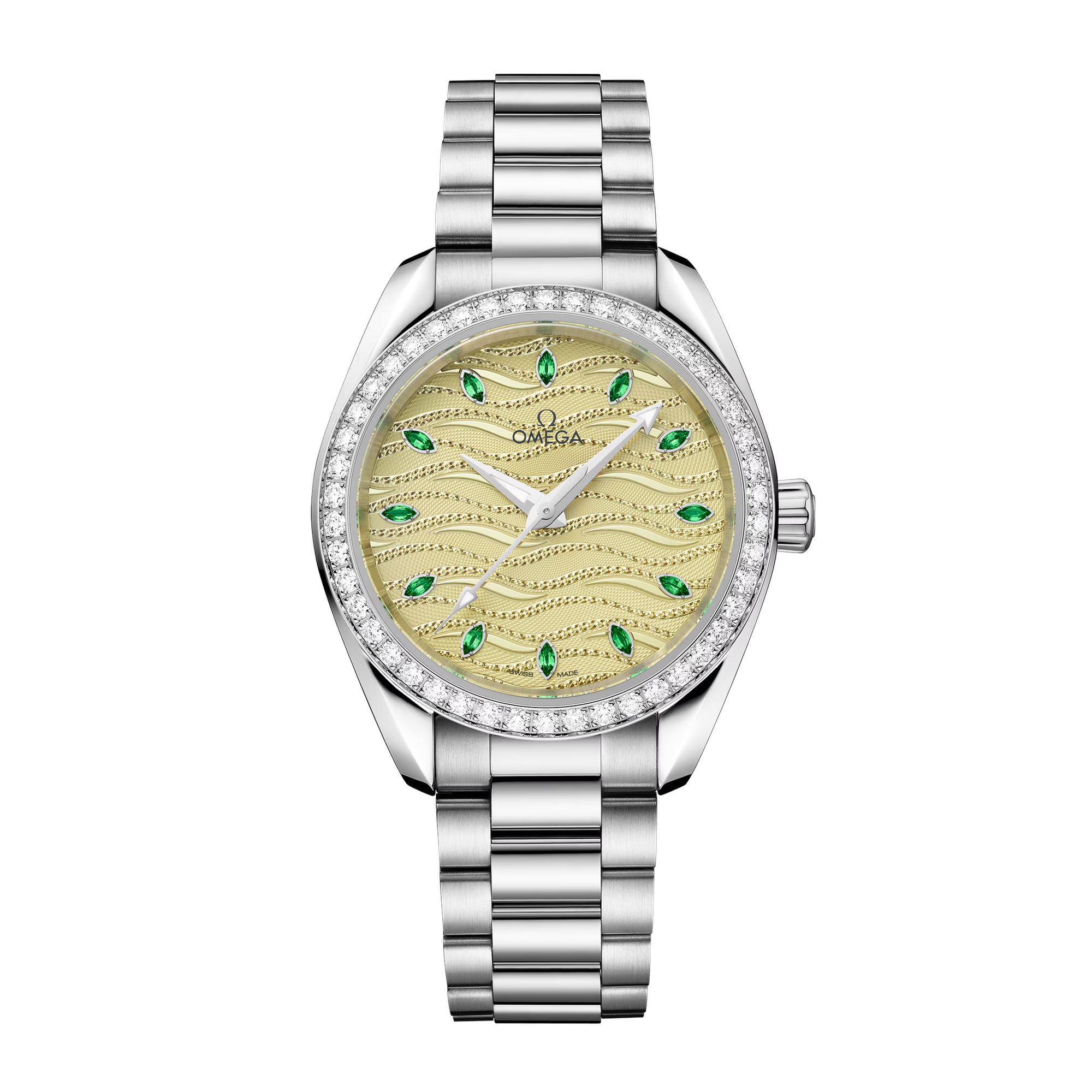 Aqua Terra White Gold Diamond Green Dial 34mm Product Image