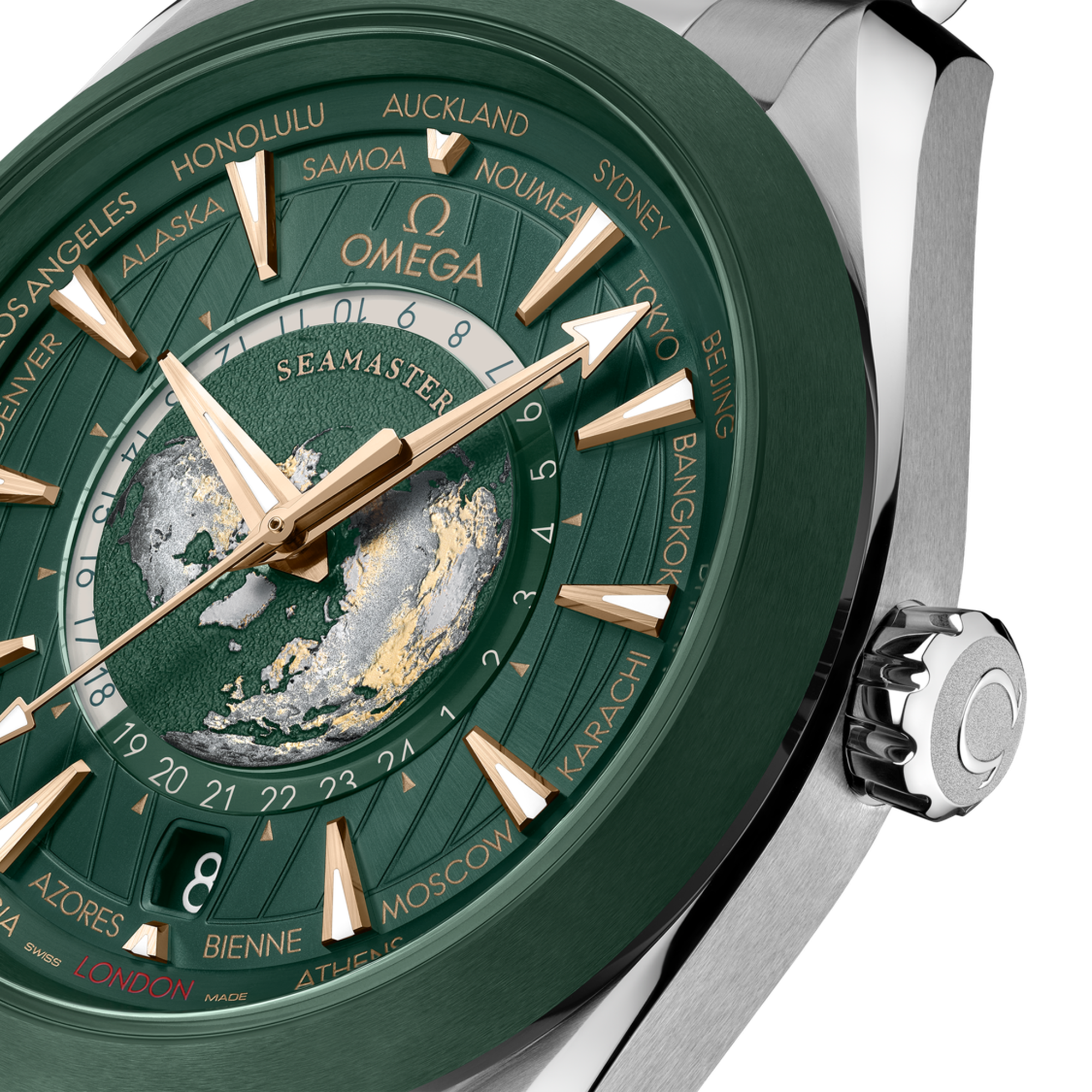 Aqua Terra Worldtimer Steel Green Dial 43mm Product Image 3